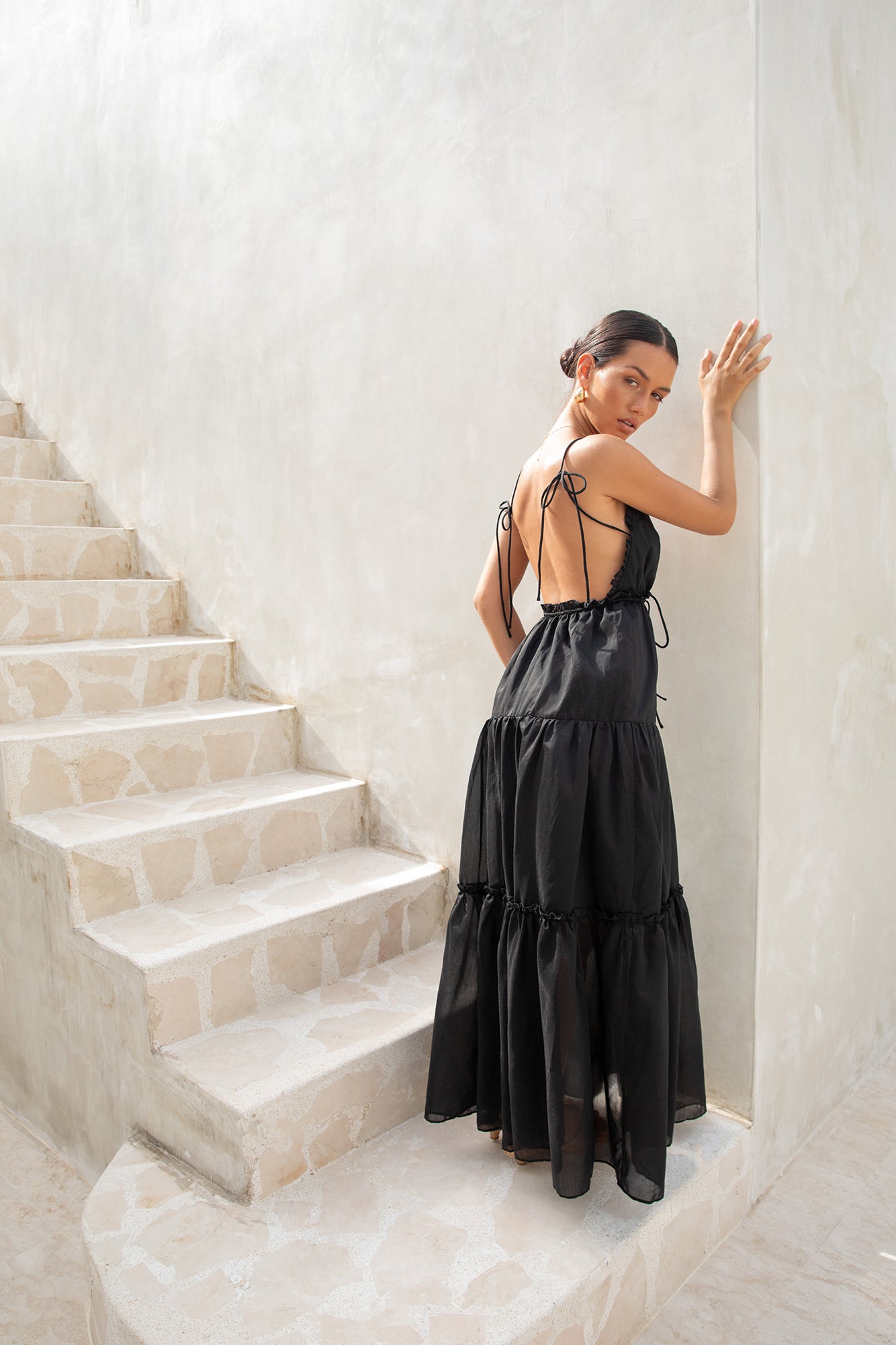 Dance In The Dark Halter Maxi Dress Black | Fortunate One Dance In The Dark Halter Maxi Dress Black | Fortunate One