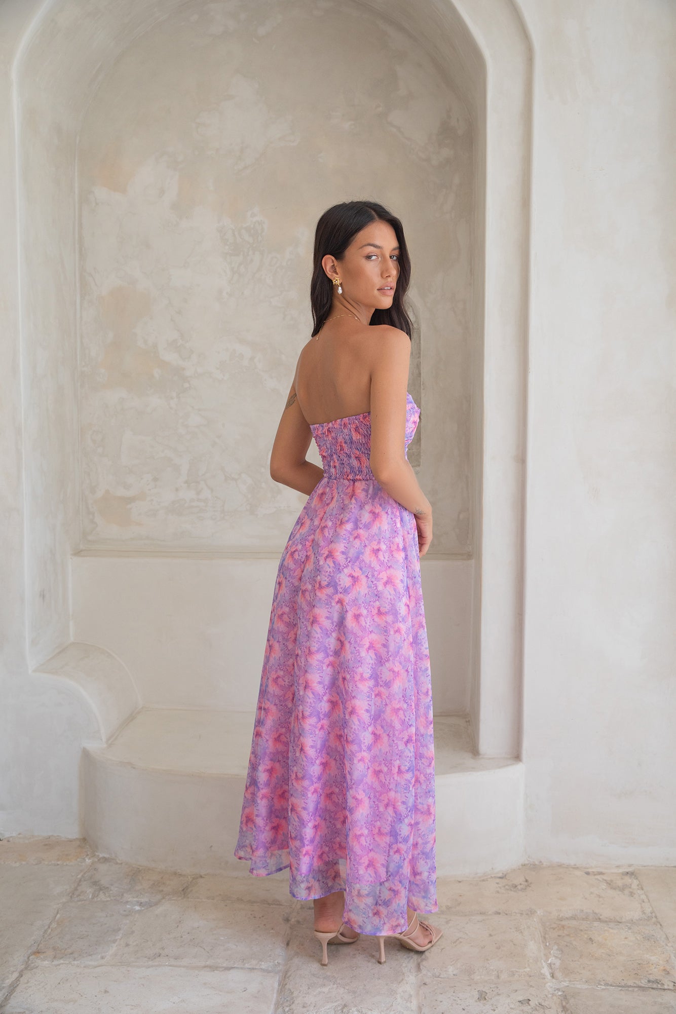 Upon The Moon Strapless Maxi Dress Purple | Fortunate One Upon The Moon Strapless Maxi Dress Purple | Fortunate One