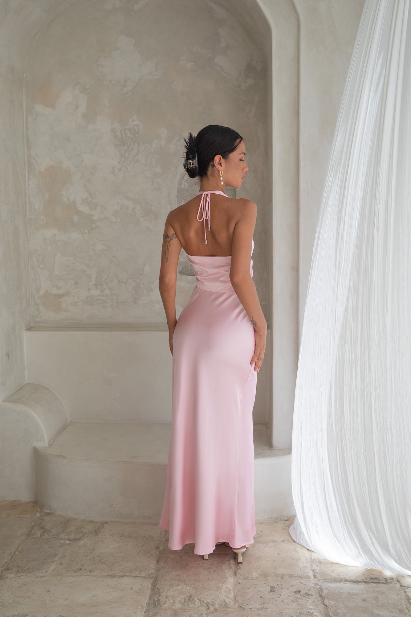 Destinations Halter Maxi Dress Pink | Fortunate One Destinations Halter Maxi Dress Pink | Fortunate One