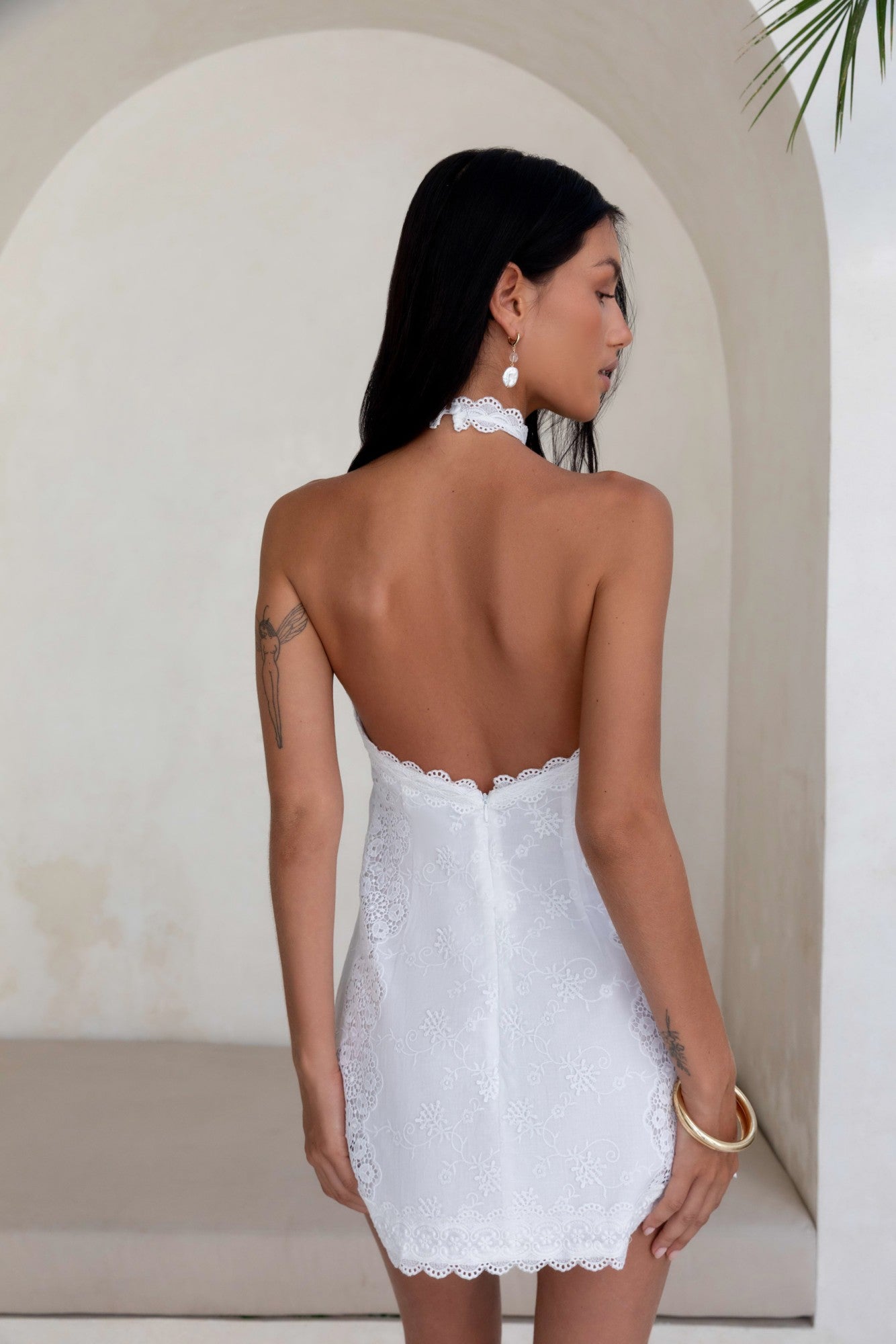 Vintage Valentine Lace Halter Mini Dress White | Fortunate One Vintage Valentine Lace Halter Mini Dress White | Fortunate One