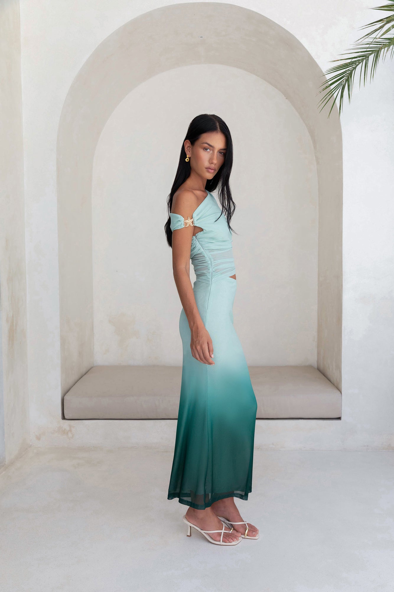 green mesh maxi dress Rosalia Mesh Maxi Dress main image 0