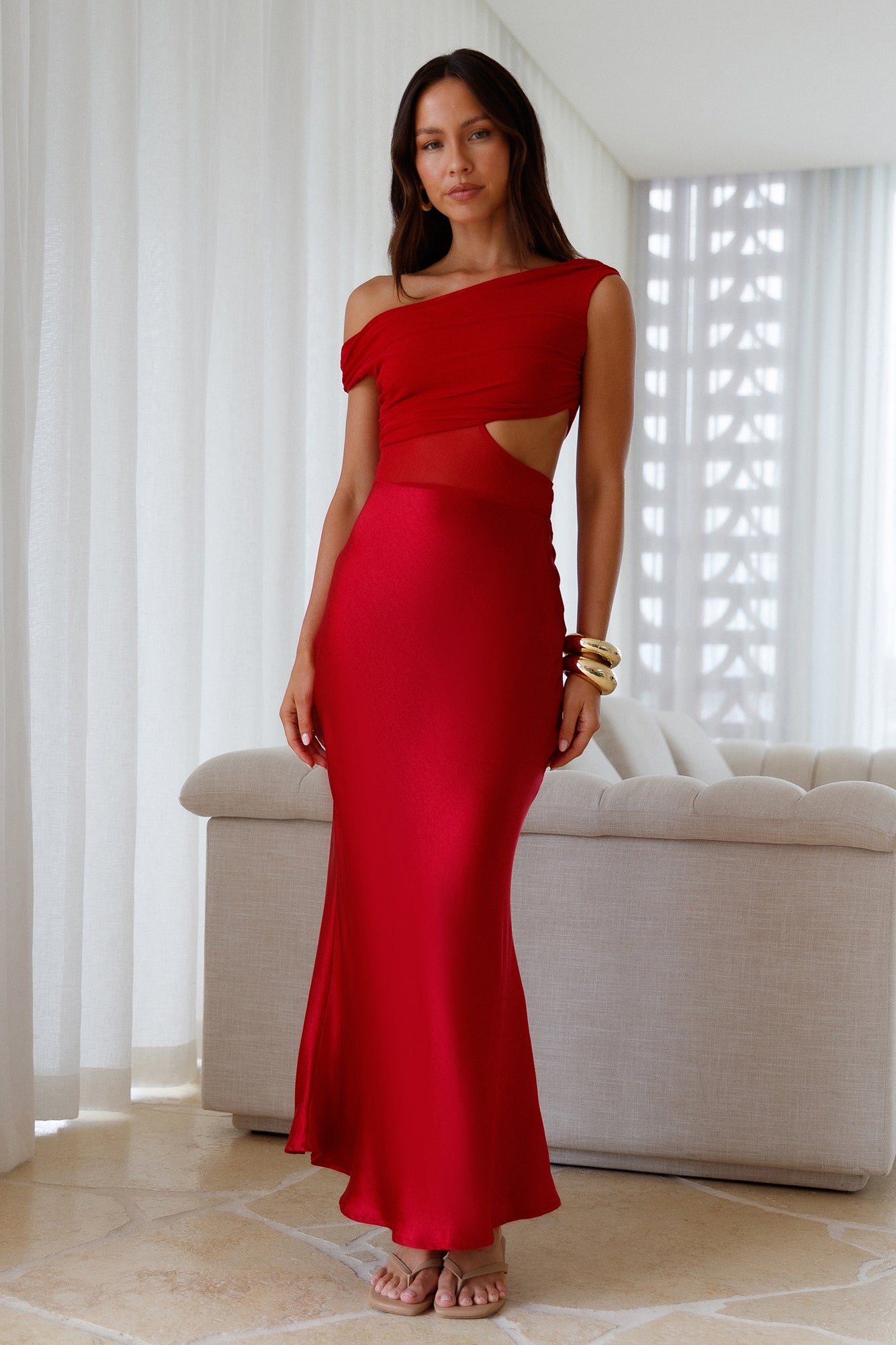 red off shoulder maxi dress Ella Red Off Shoulder Formal Dress - US 0