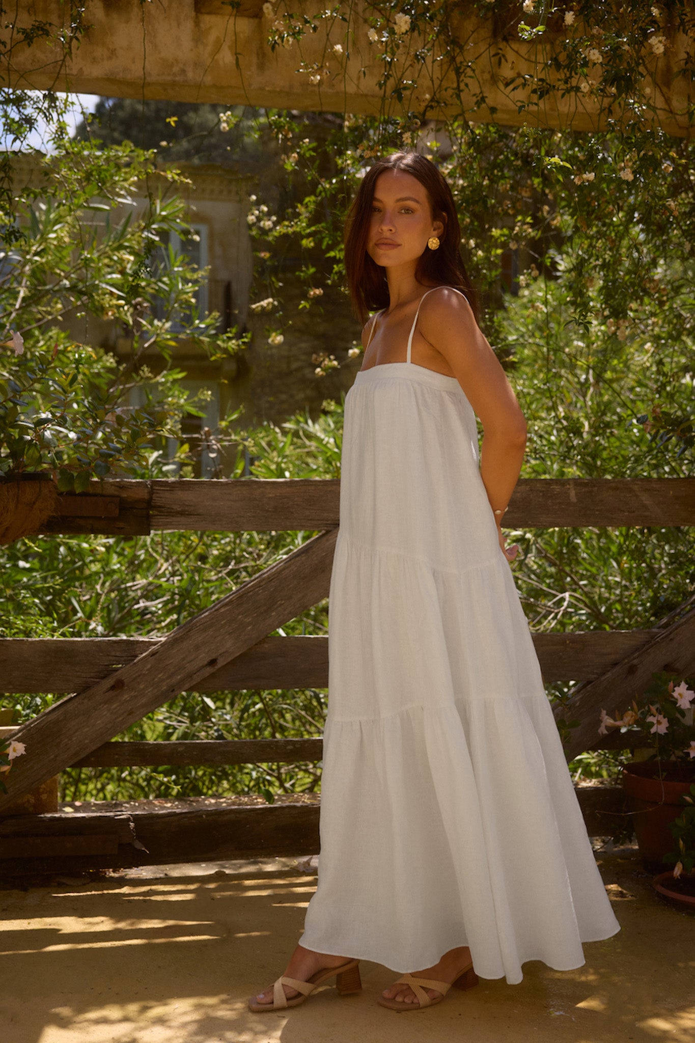 Liliana 100% Linen Maxi Dress White | Fortunate One Liliana 100% Linen Maxi Dress White | Fortunate One