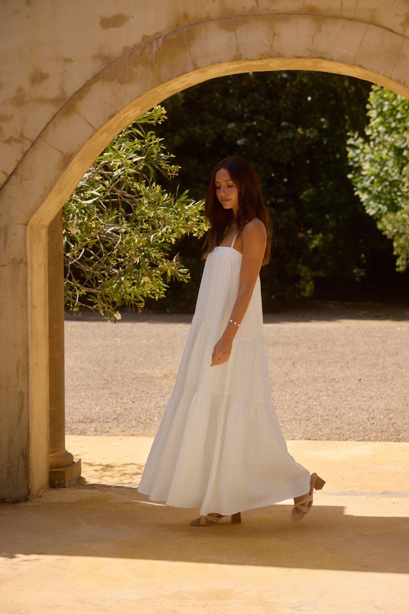 Liliana 100% Linen Maxi Dress White | Fortunate One Liliana 100% Linen Maxi Dress White | Fortunate One