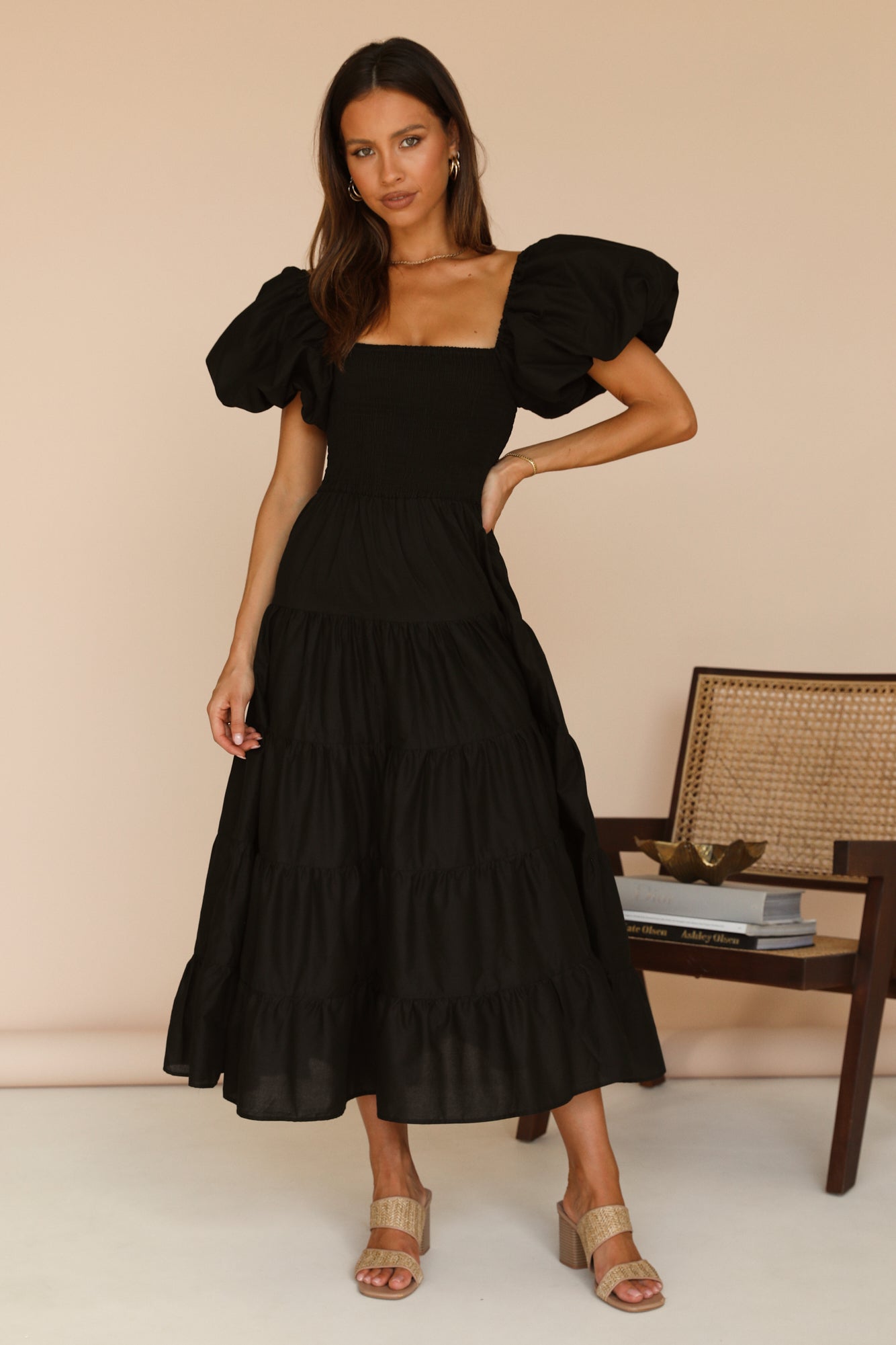 black bump friendly dress The Zo Maternity Dress