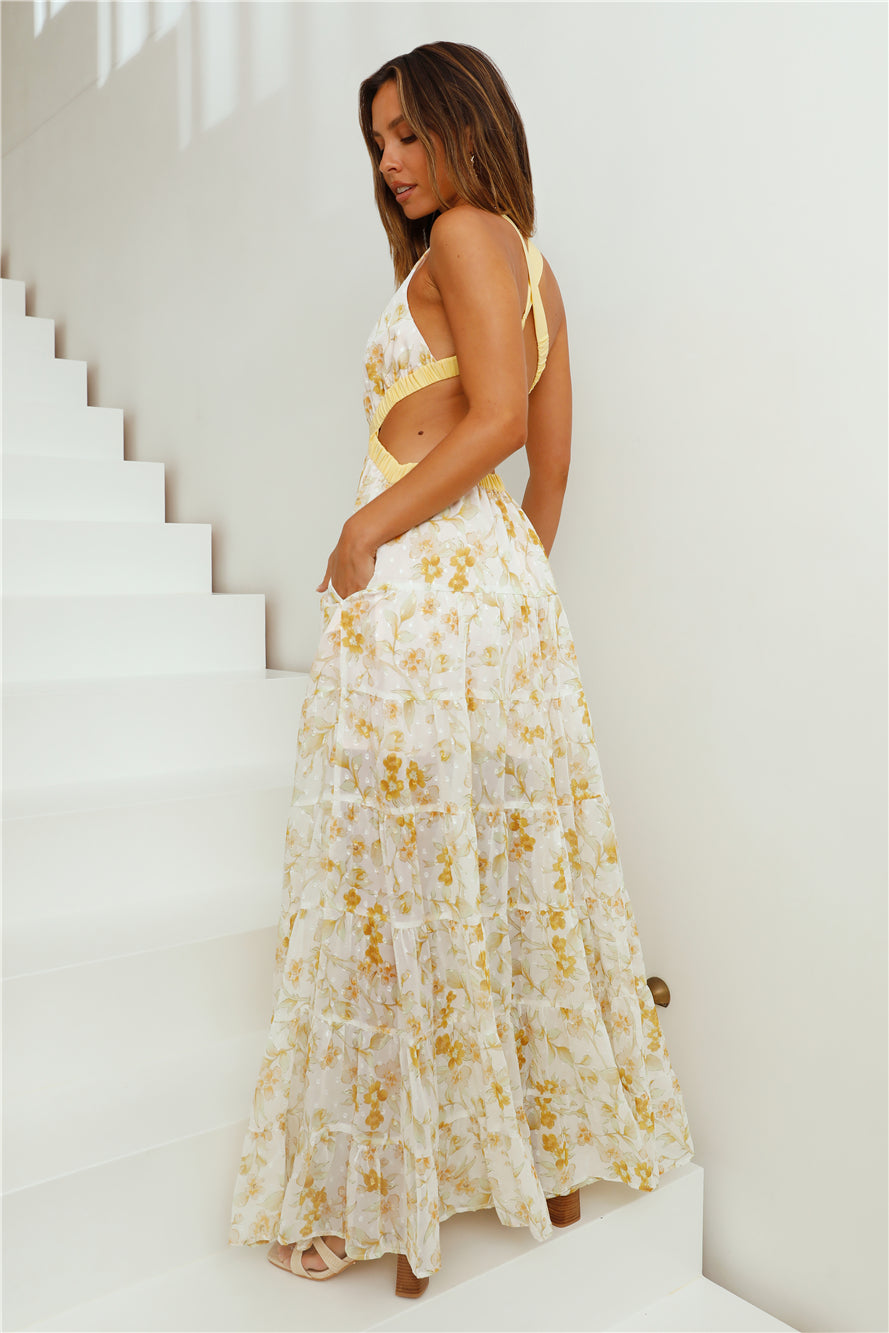 HELLO MOLLY Fashion Forward Maxi Dress Yellow | Fortunate One HELLO MOLLY Fashion Forward Maxi Dress Yellow | Fortunate One