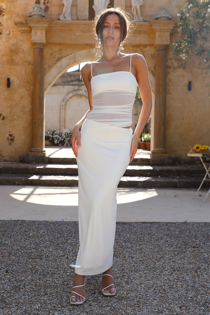 beller maxi dress Belle Of The Ball Maxi Dress White