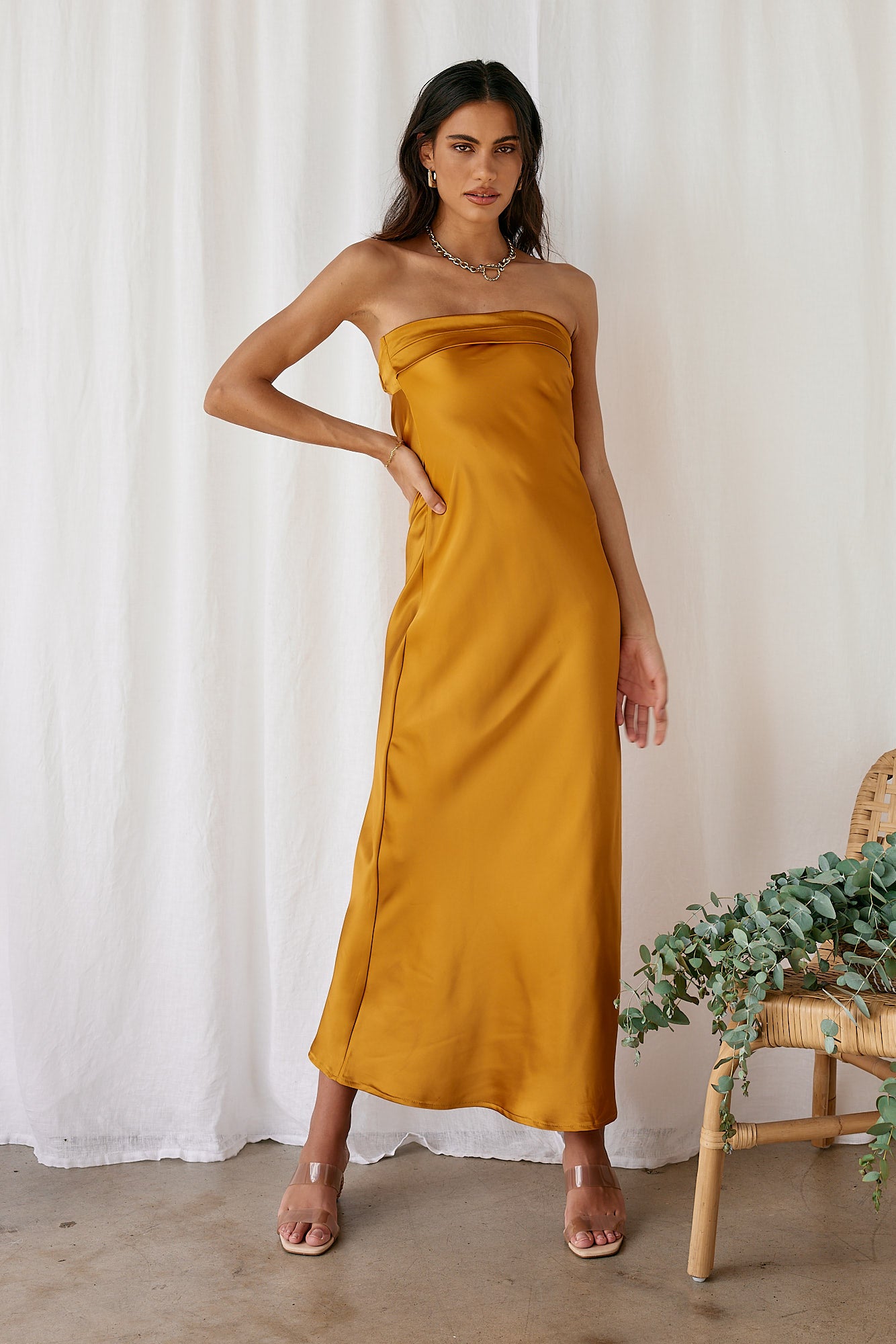 Gleam In Gold Maxi Dress Yellow | Fortunate One Gleam In Gold Maxi Dress Yellow | Fortunate One