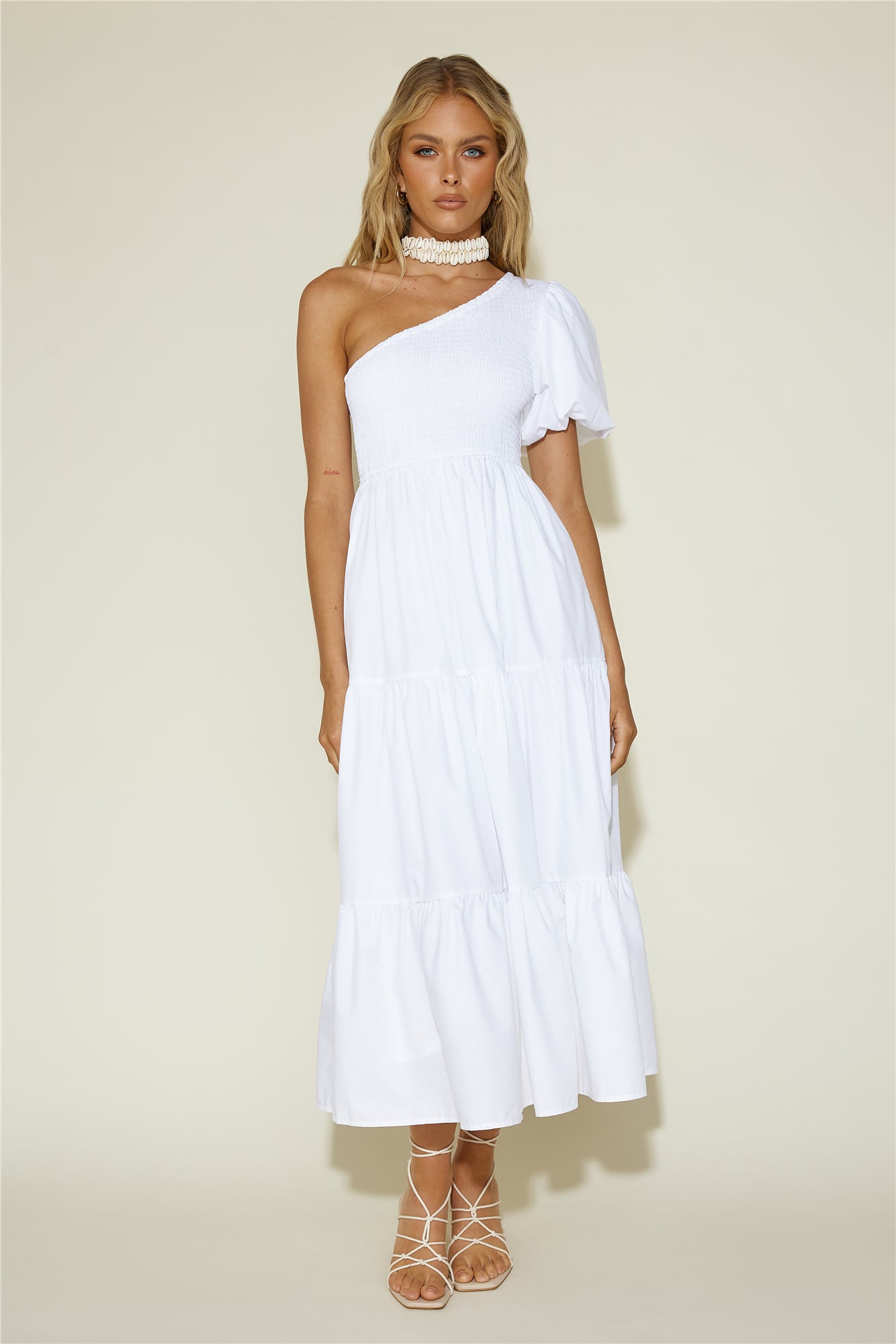 Strawberry Daiquiri Maxi Dress White Fortunate One