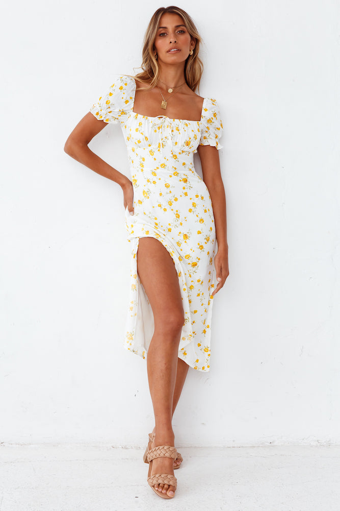 Fields Of Gold Midi Dress | Fortunate One Fields Of Gold Midi Dress | Fortunate One