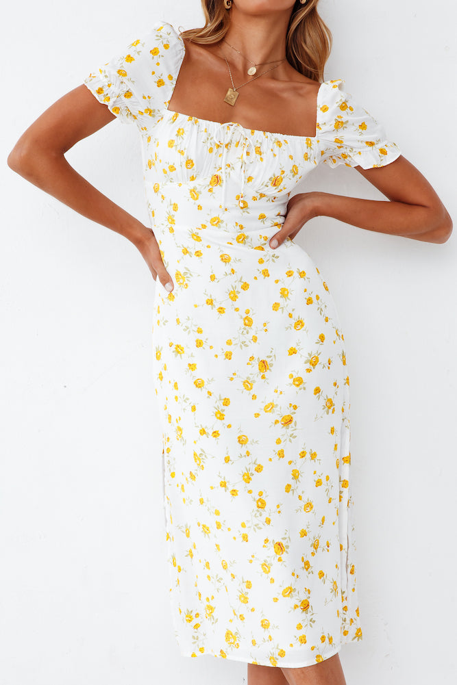Fields Of Gold Midi Dress | Fortunate One Fields Of Gold Midi Dress | Fortunate One