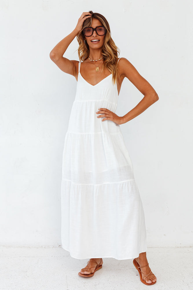 Carbell Maxi Dress White Size XS Carbell Maxi Dress White Size XS