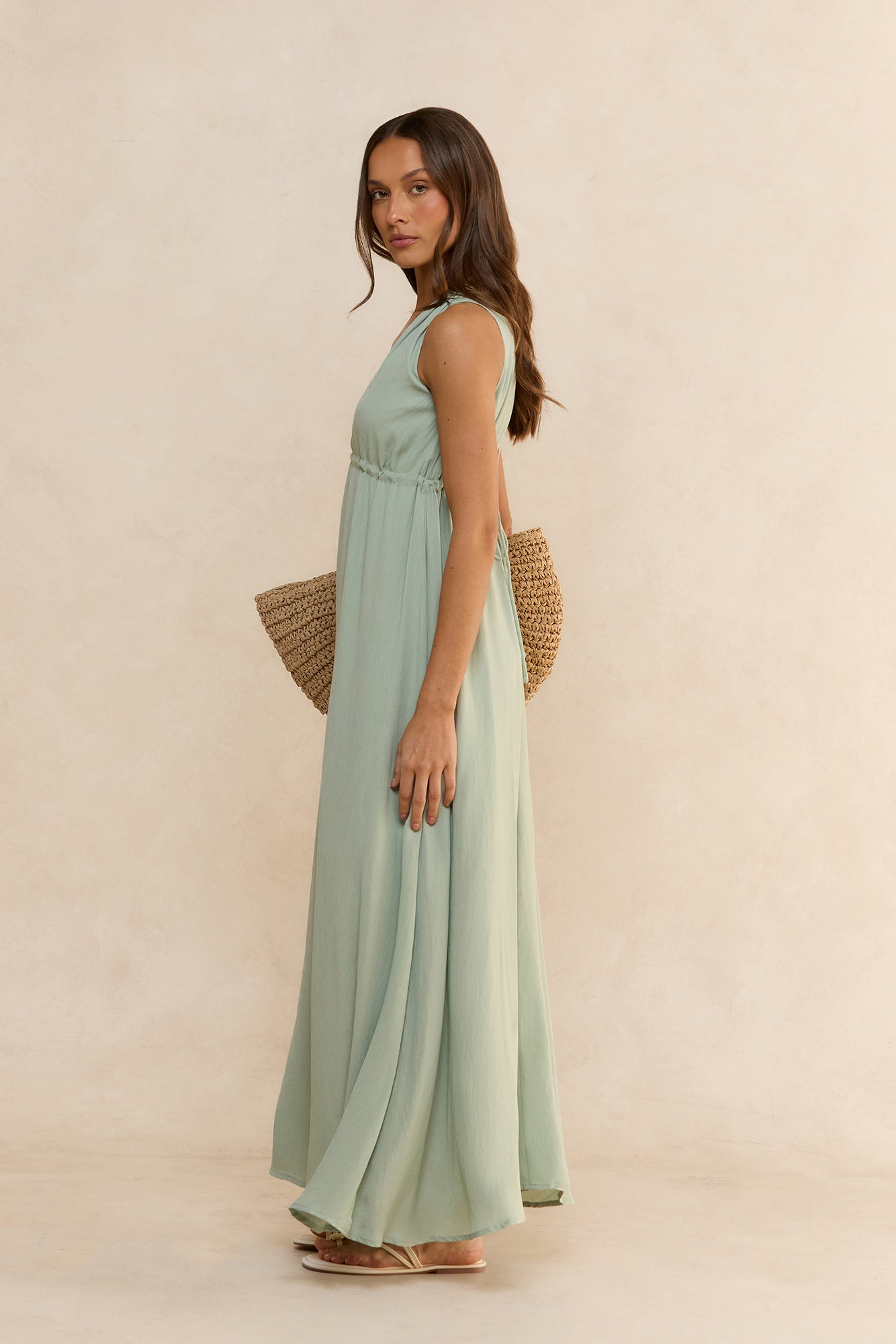 Safety Net Maxi Dress Sage