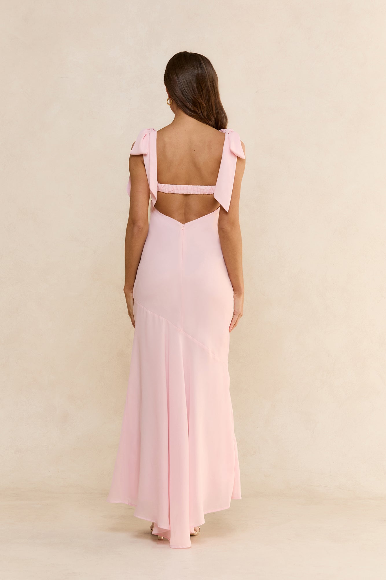 Riviera Escape Twist Front Maxi Dress Blush
