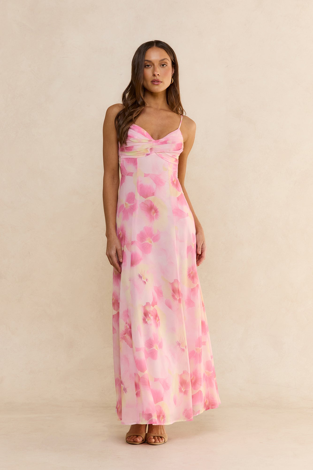 Blushing Meadow Maxi Dress Pink