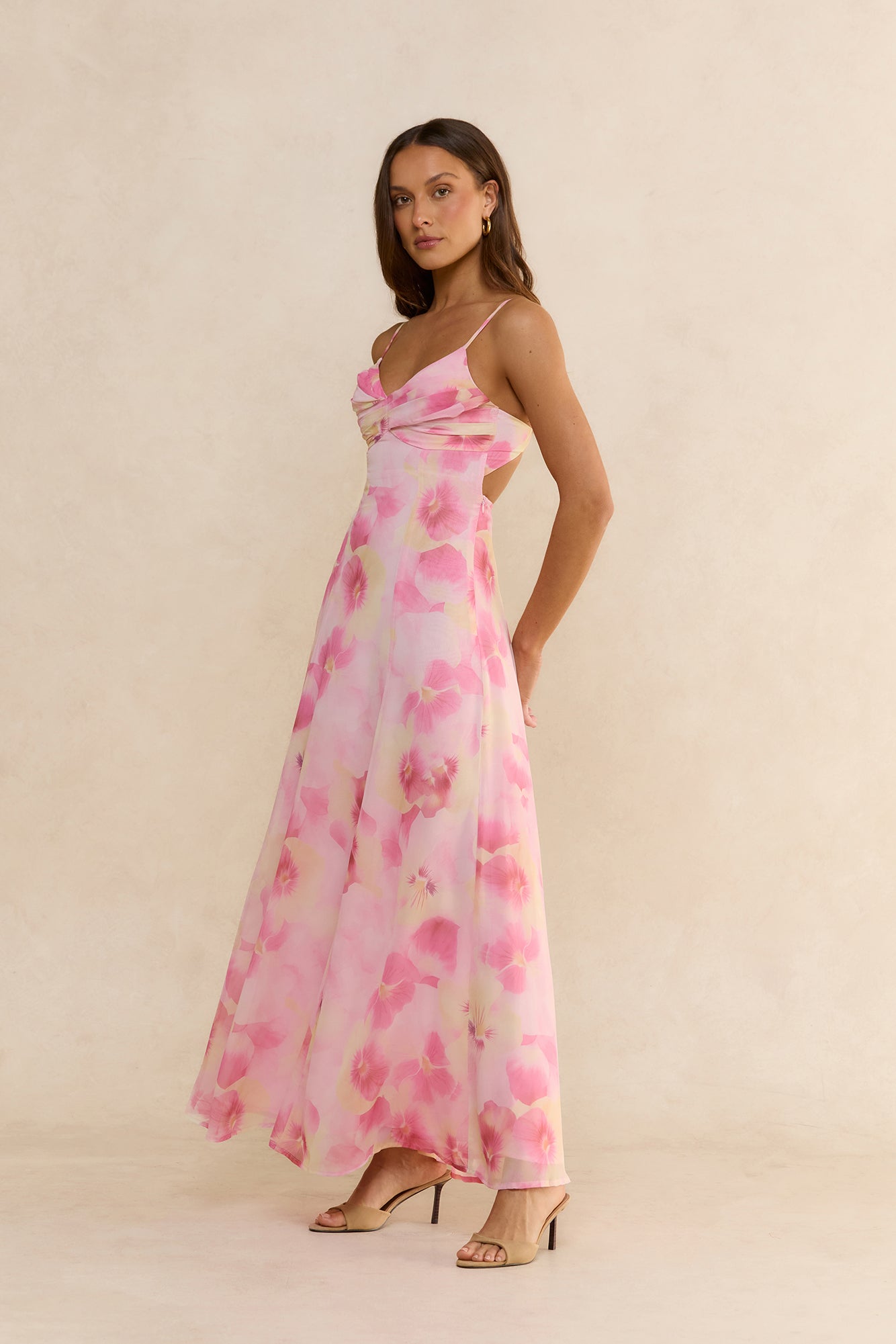 Blushing Meadow Maxi Dress Pink