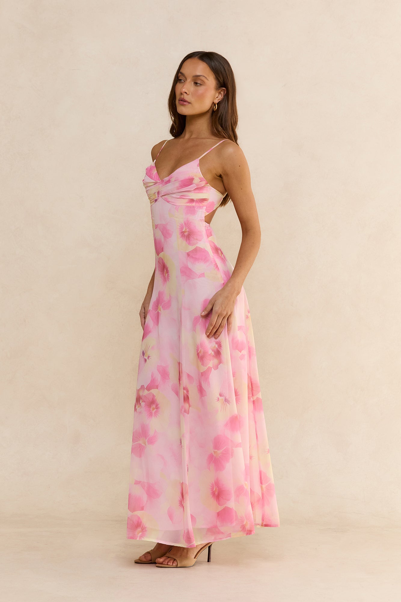 Blushing Meadow Maxi Dress Pink