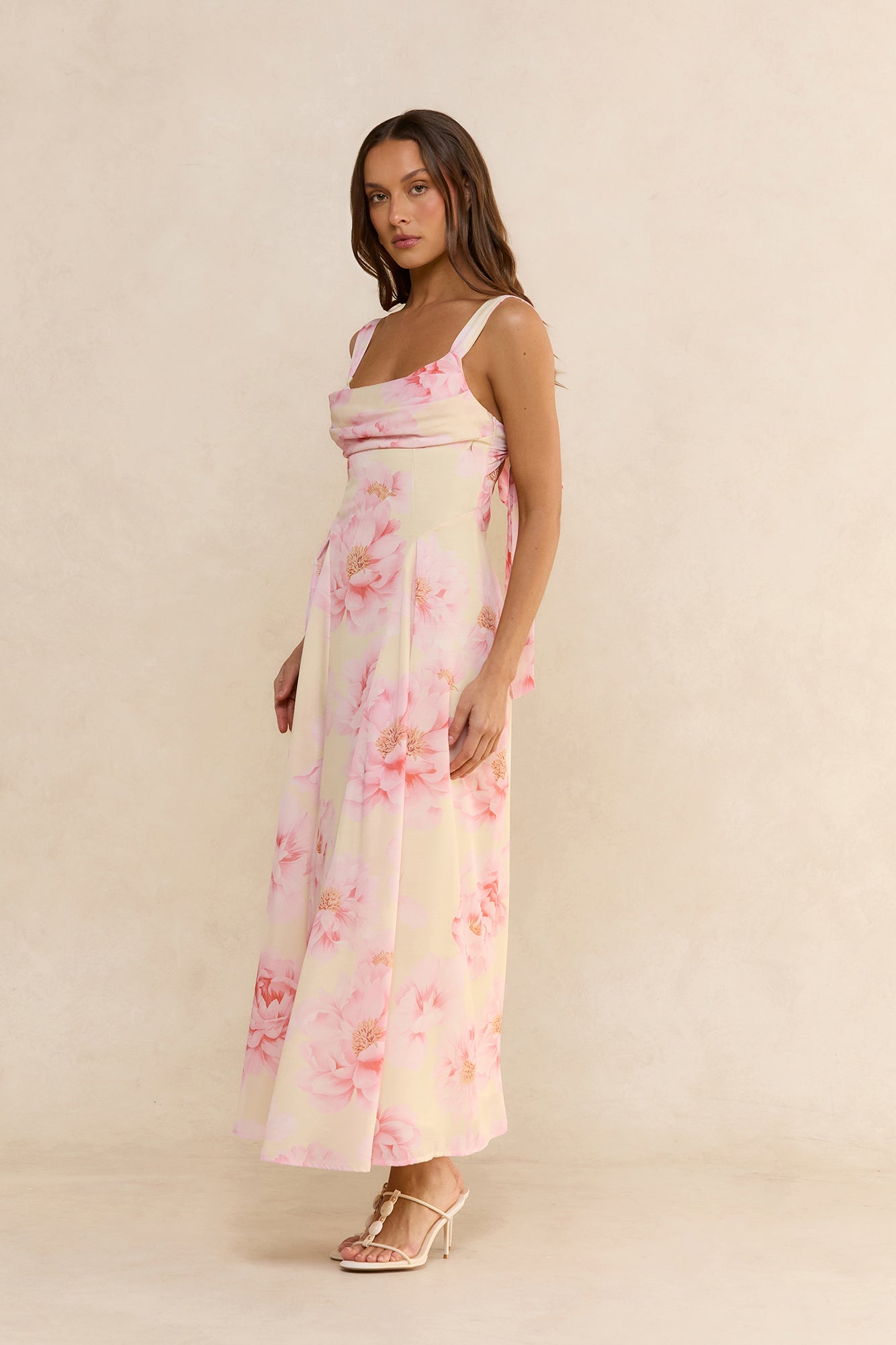 Sweet Gardenia Maxi Dress Yellow Print