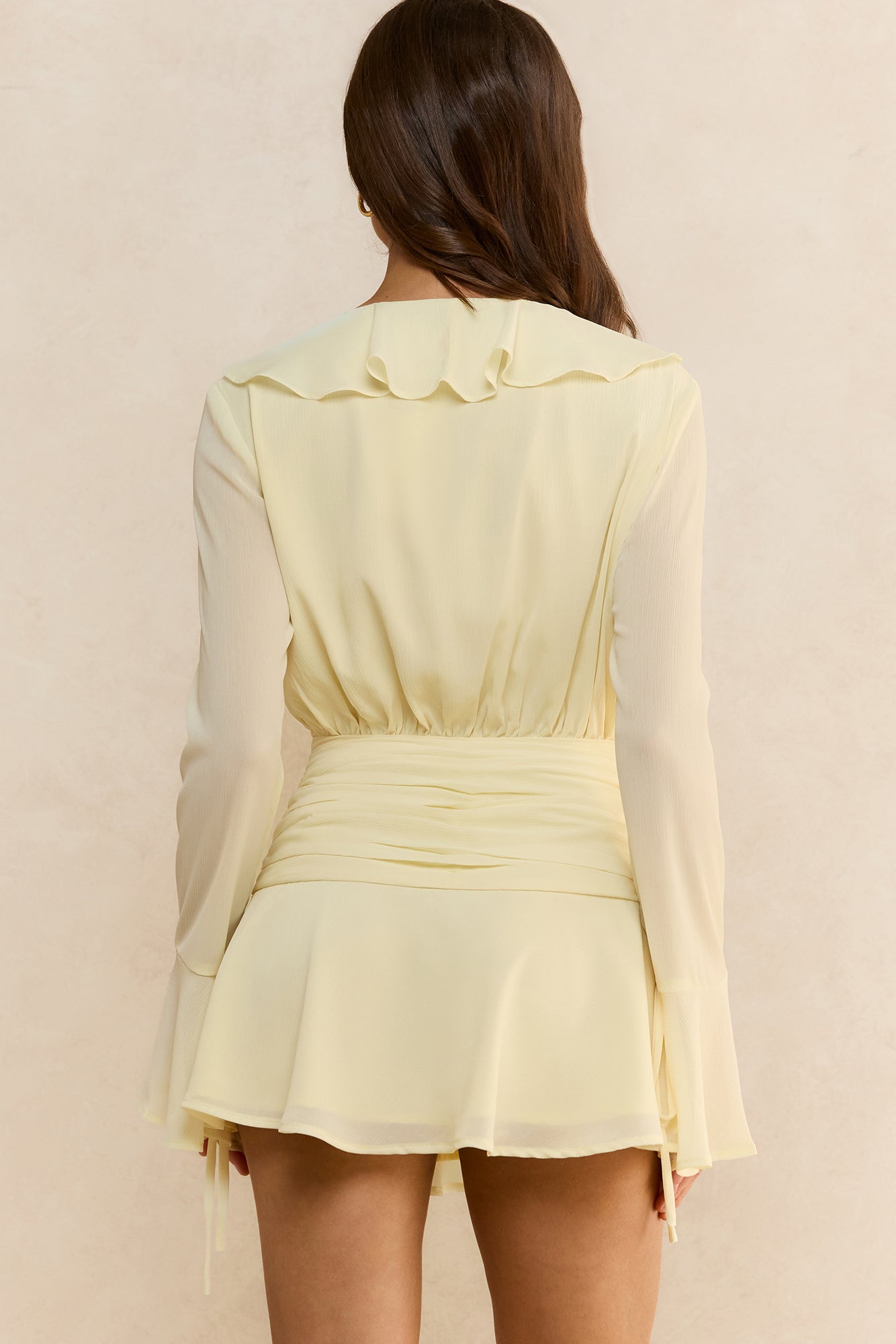 Tuscan Mornings Ruffle Mini Dress Yellow