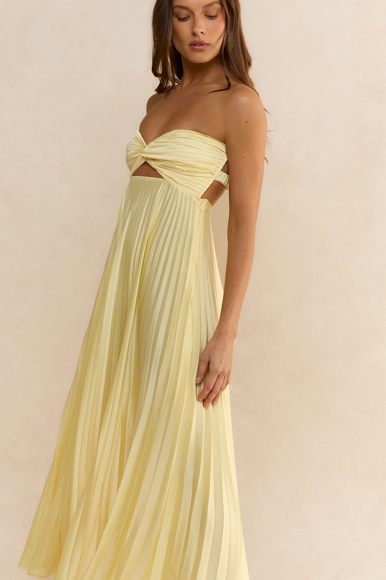 Wishes For You Plisse Strapless Maxi Dress