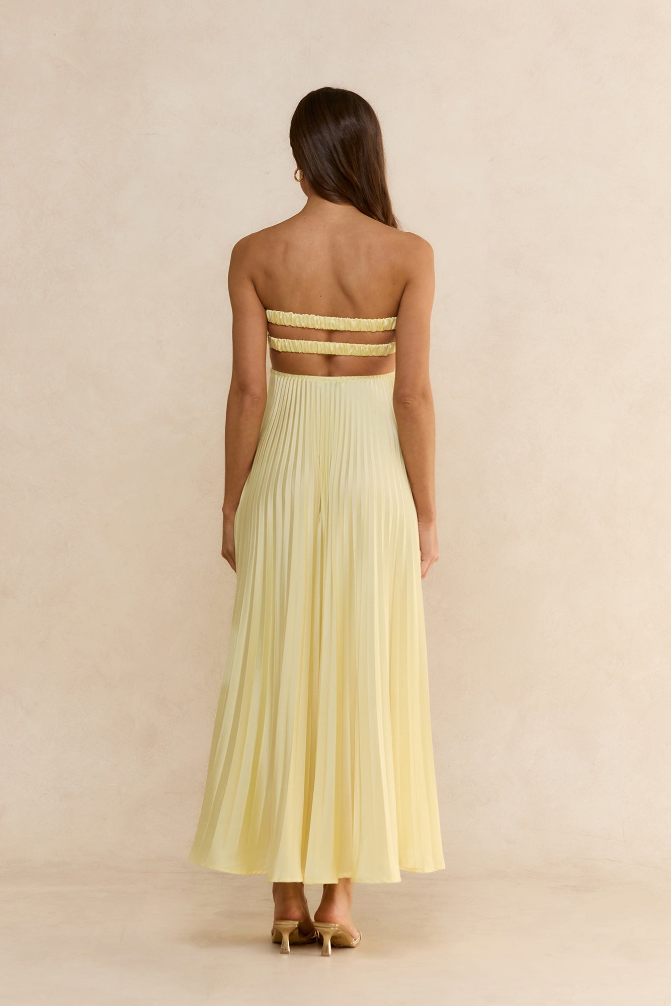 Wishes For You Plisse Strapless Maxi Dress
