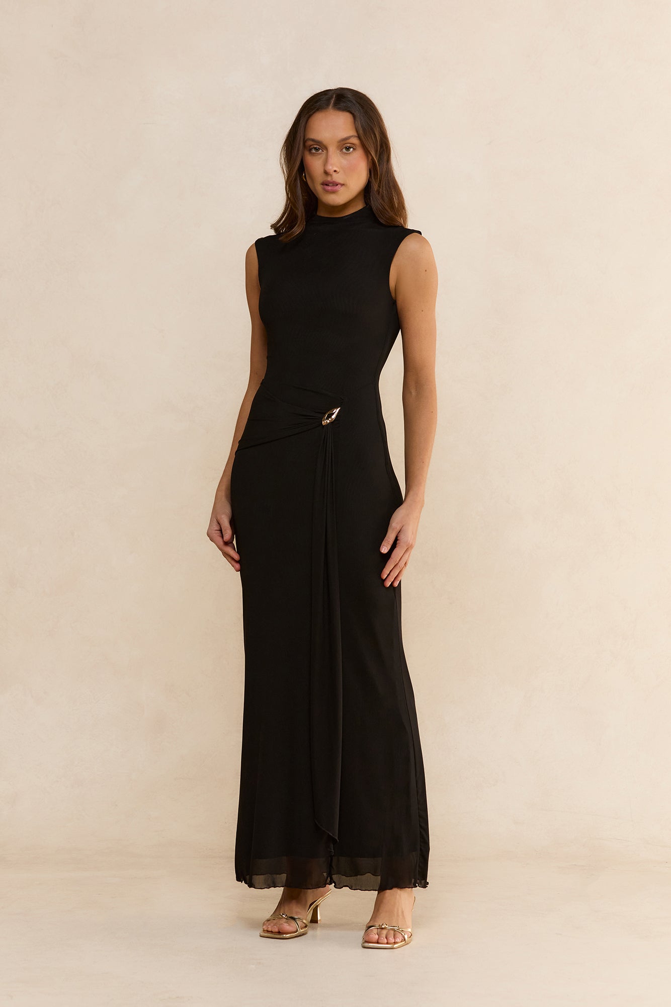 Midnight Allure Maxi Dress Black