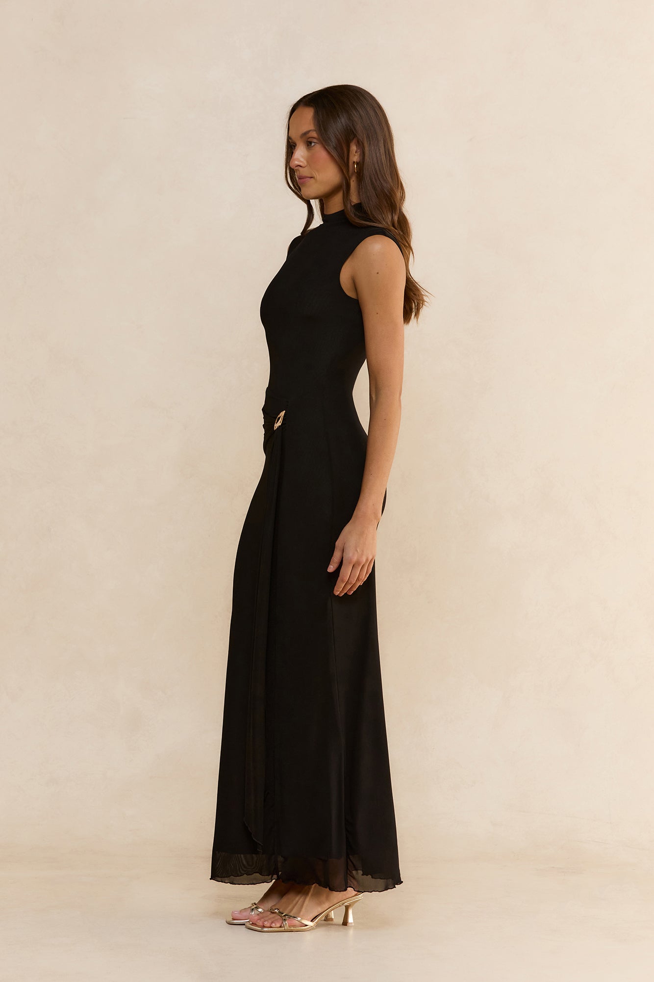 Midnight Allure Maxi Dress Black