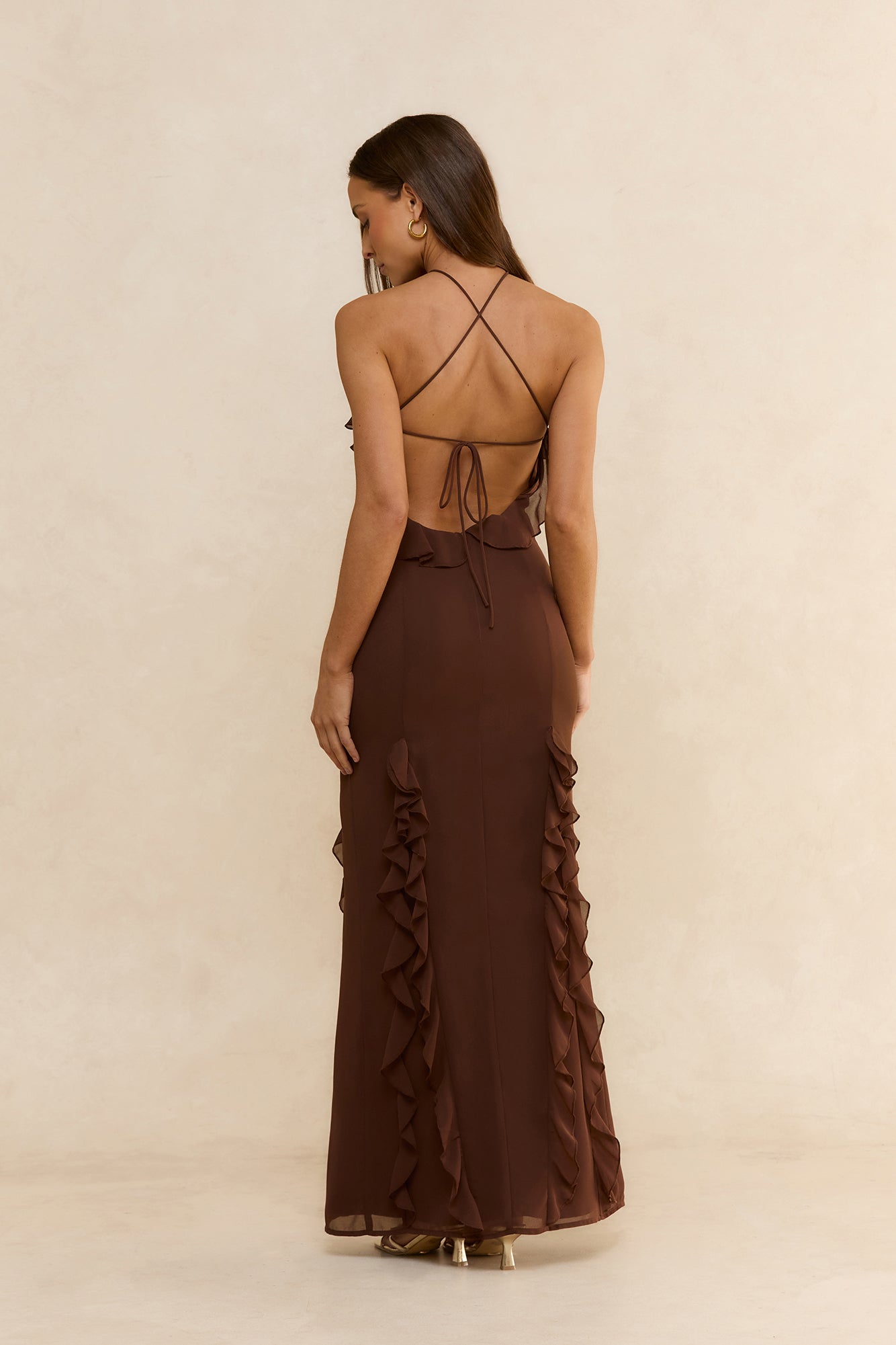 Showstopper Nights Maxi Dress Chocolate