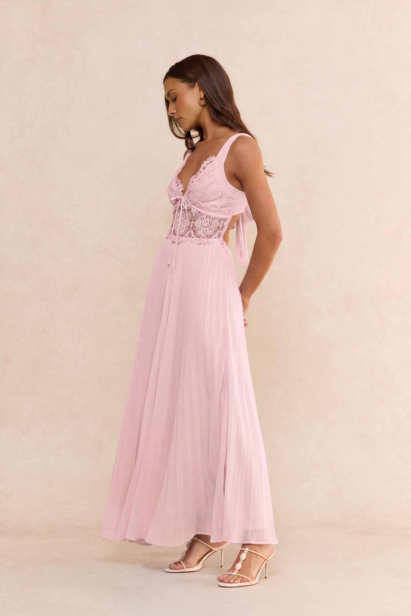 Breezy Dream Plisse Maxi Dress Pink