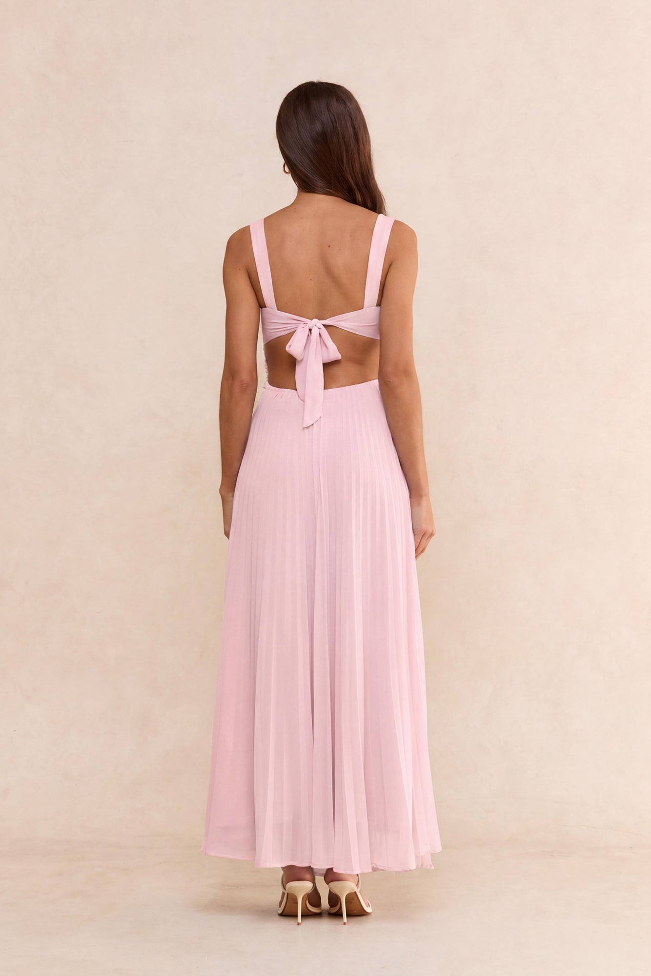Breezy Dream Plisse Maxi Dress Pink