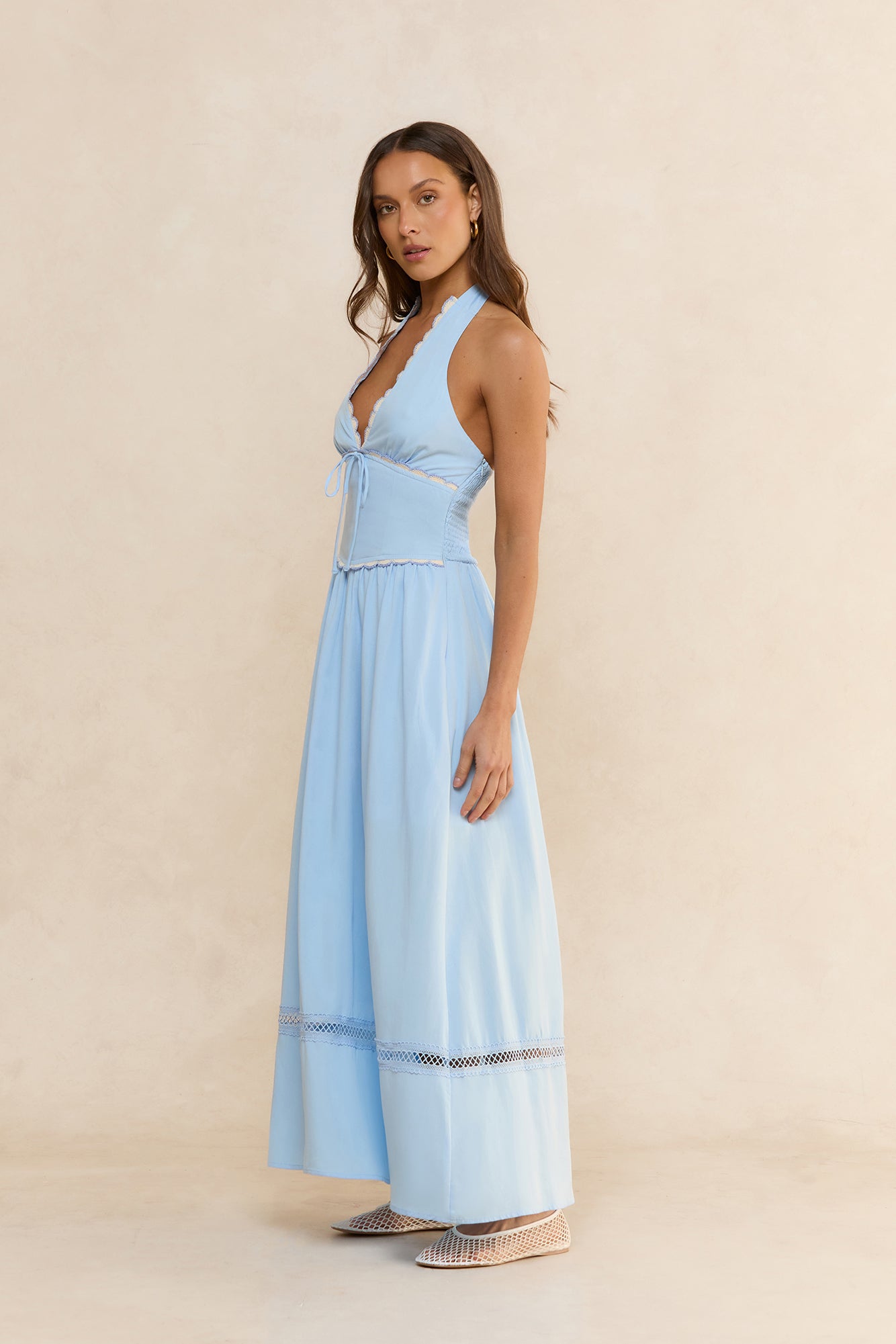 Days Of Dreaming Halter Maxi Dress Blue