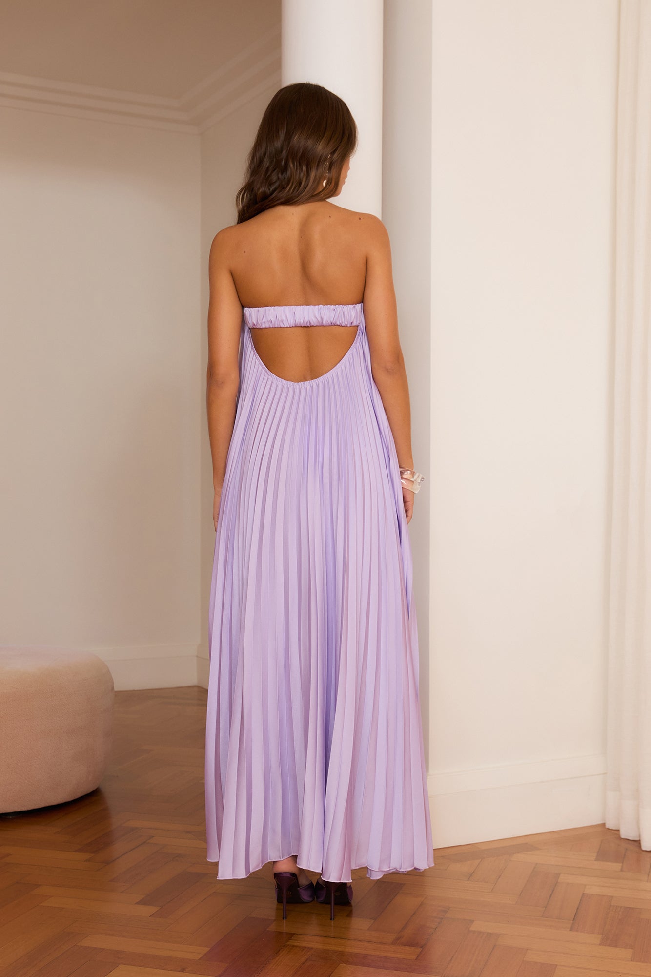 Gentle Journey Strapless Maxi Dress Lilac
