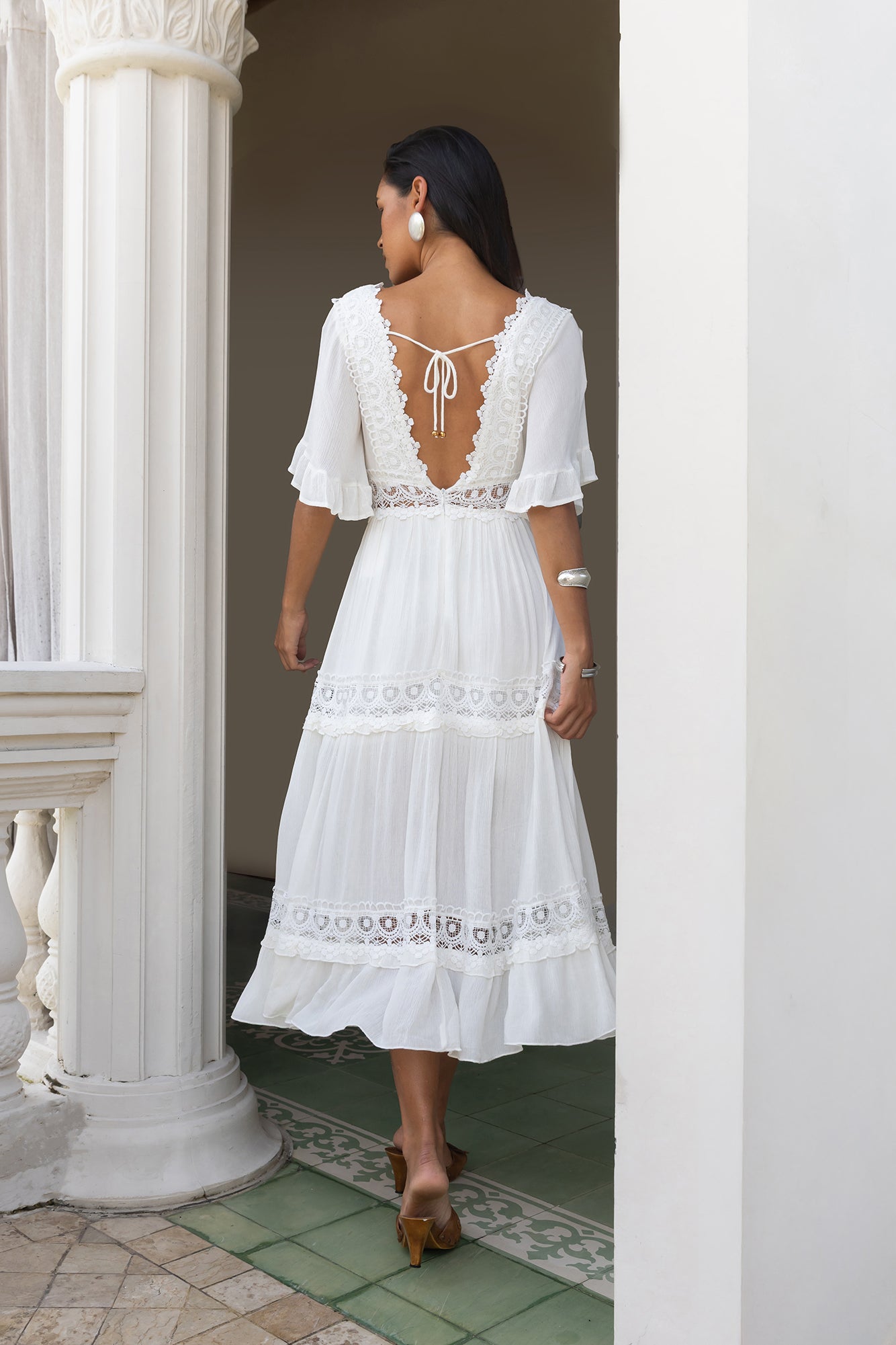 Cowboy Midi Dress White | Fortunate One Cowboy Midi Dress White | Fortunate One