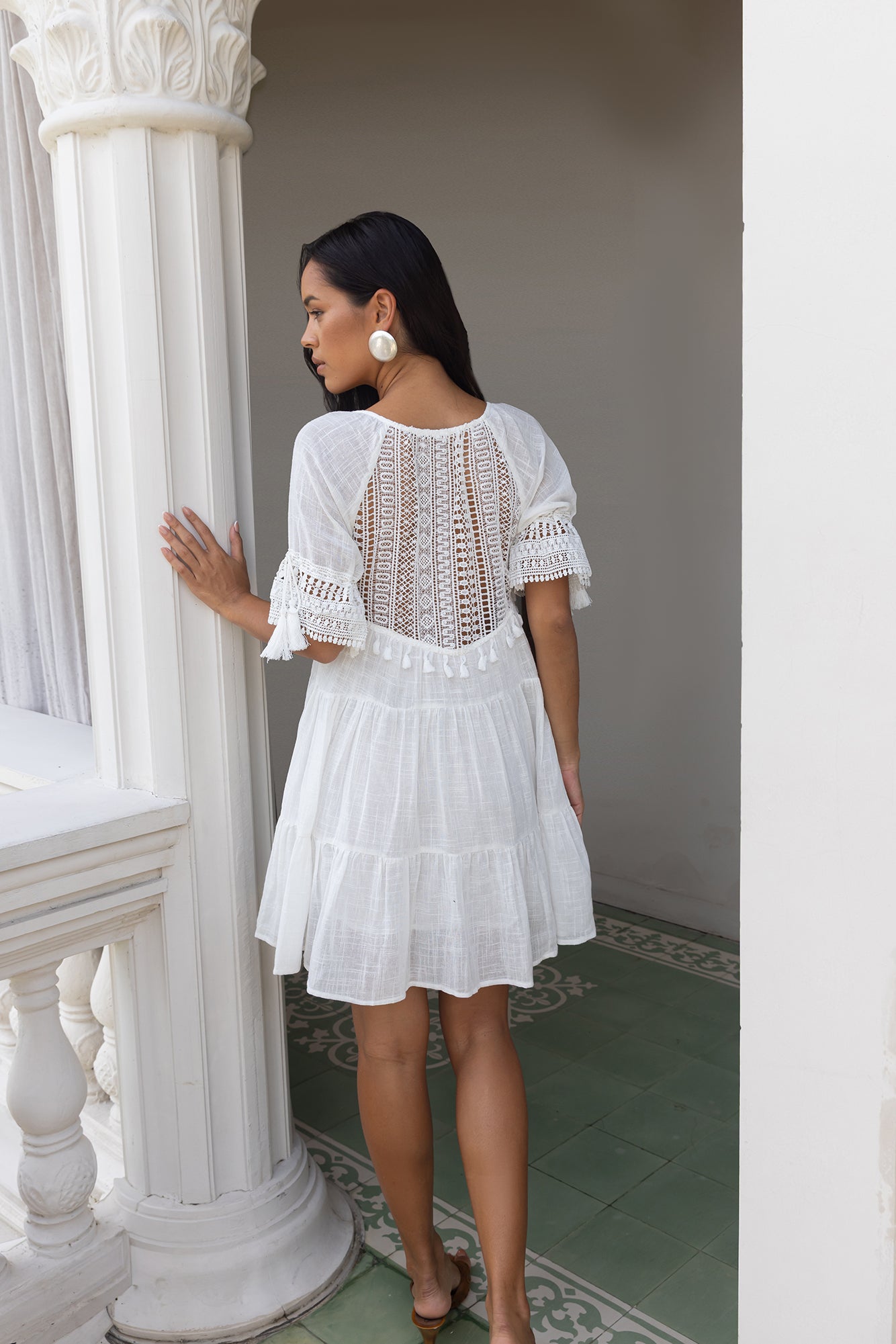 White Mini Dress With Lace Sleeves Aurelie Long Sleeve Lace Mini Dress - Ivory White Women's Mini Dresses USA | Fortunate One White Mini Dress With Lace Sleeves Aurelie Long Sleeve Lace Mini Dress - Ivory White Women's Mini Dresses USA | Fortunate One