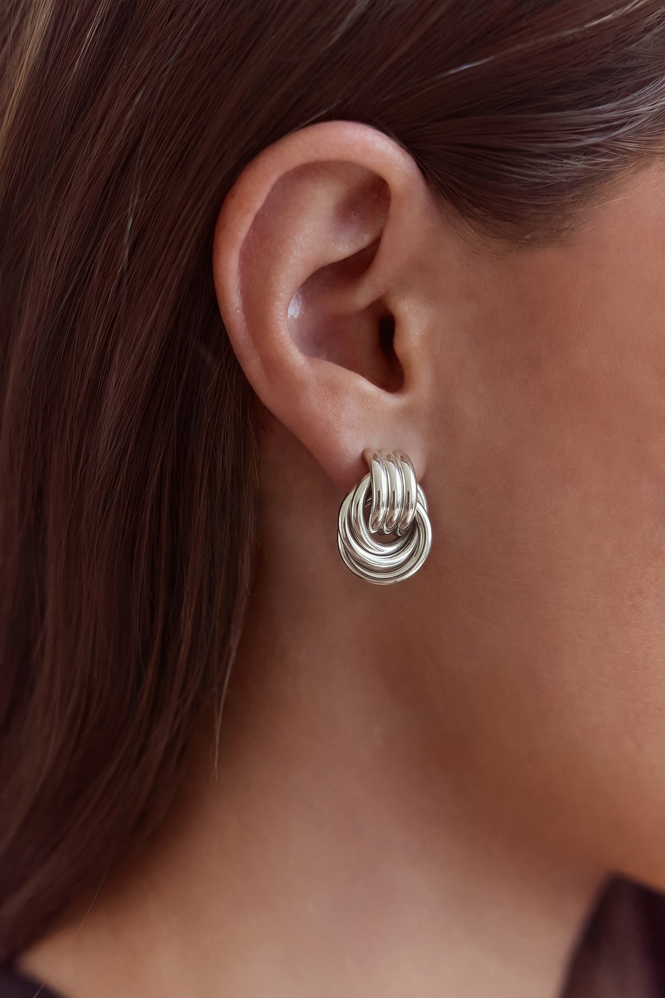 Intertwined Soul Earrings Silver