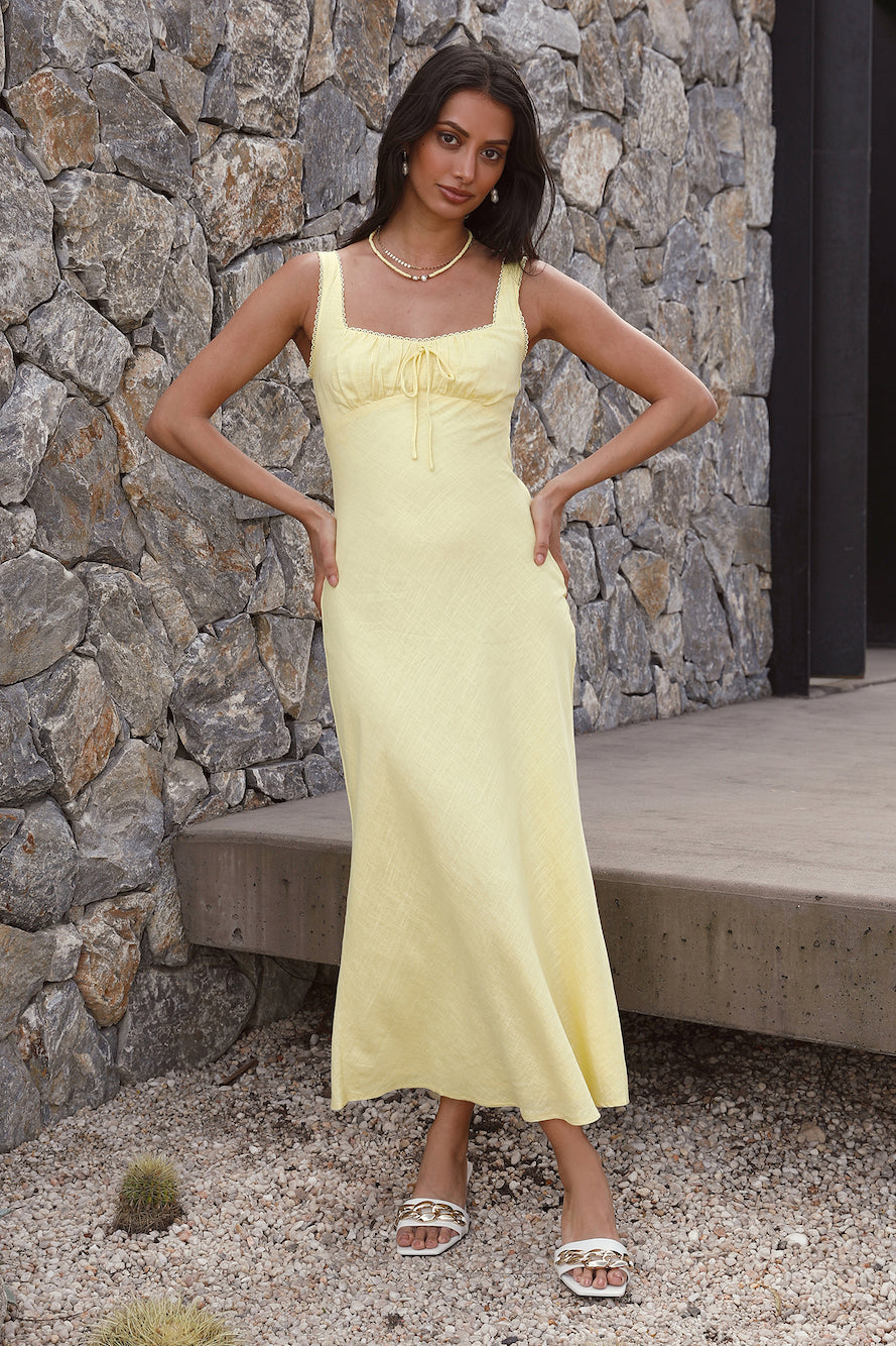 lemon tart maxi dress Lemon Squeeze Maxi Dress Yellow Size XS
