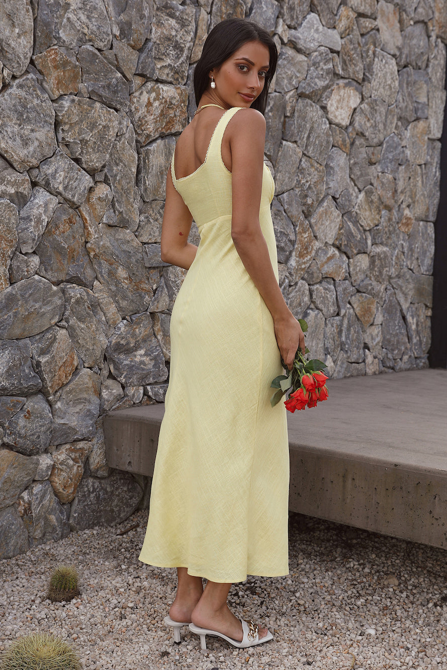 lemon tart maxi dress Lemon Squeeze Maxi Dress Yellow Size XS