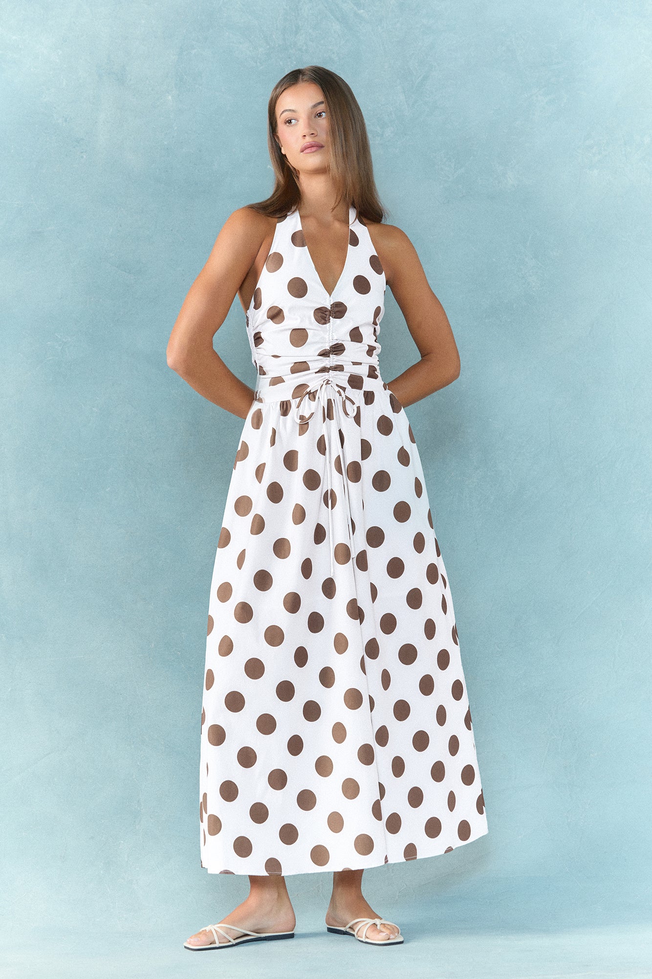 Chic Riviera Halter Maxi Dress