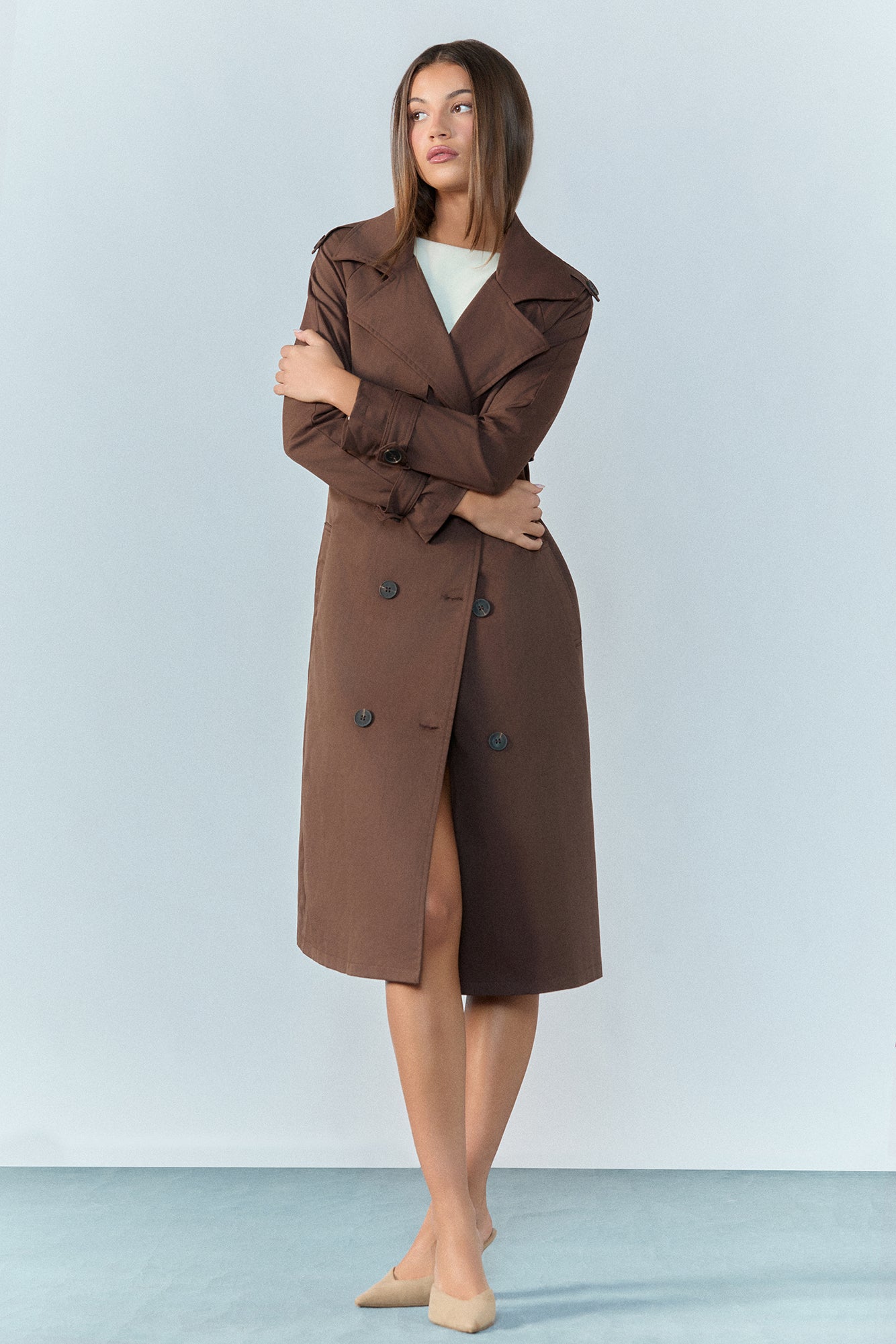 Piccadilly Trench Coat Chocolate