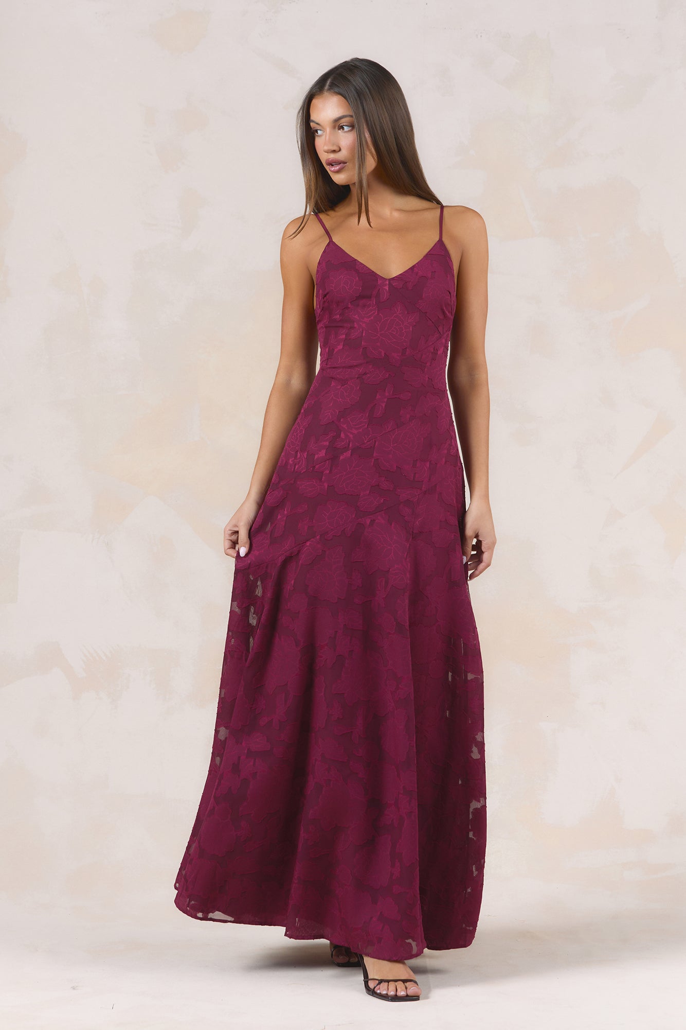 Dancing Spark Maxi Dress Wine