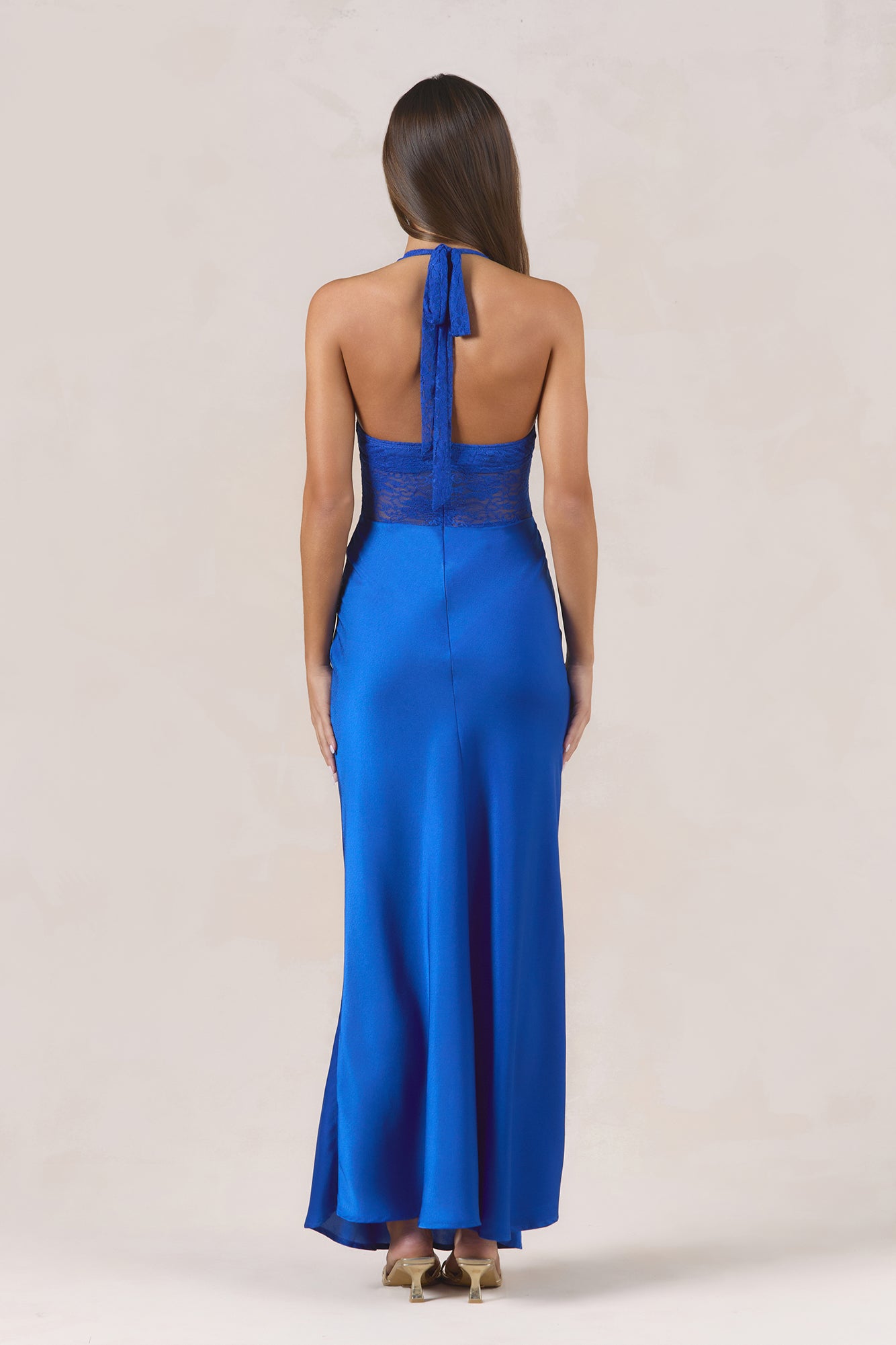Fated Romance Lace Maxi Dress Blue