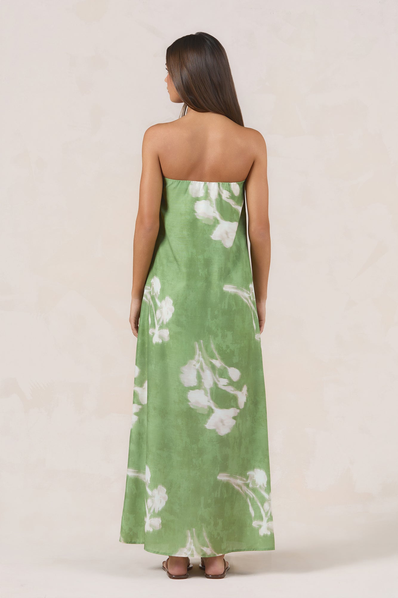 Delicate Flora Maxi Dress Green