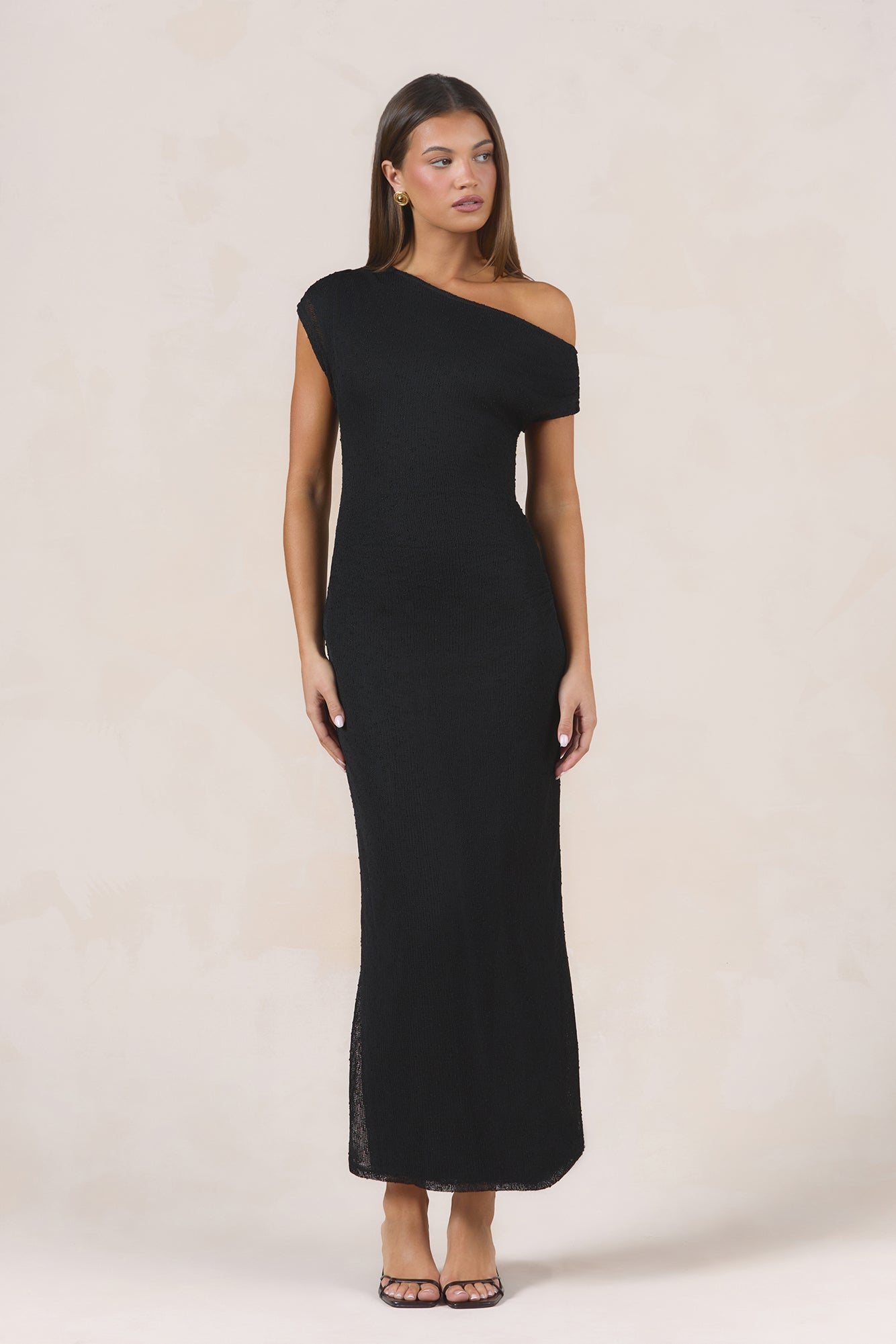 Warm Daze Knit Maxi Dress Black