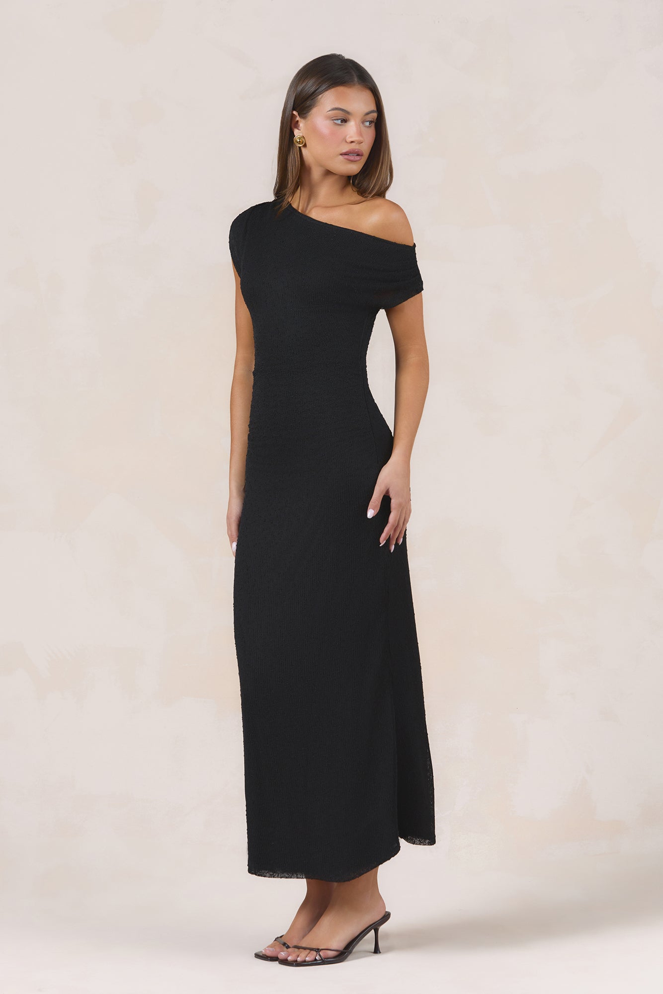 Warm Daze Knit Maxi Dress Black