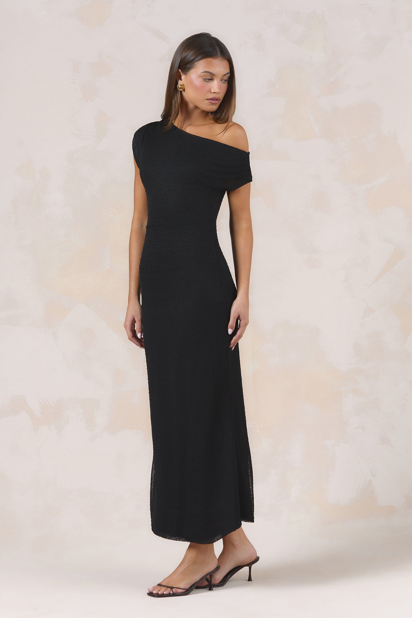 Warm Daze Knit Maxi Dress Black