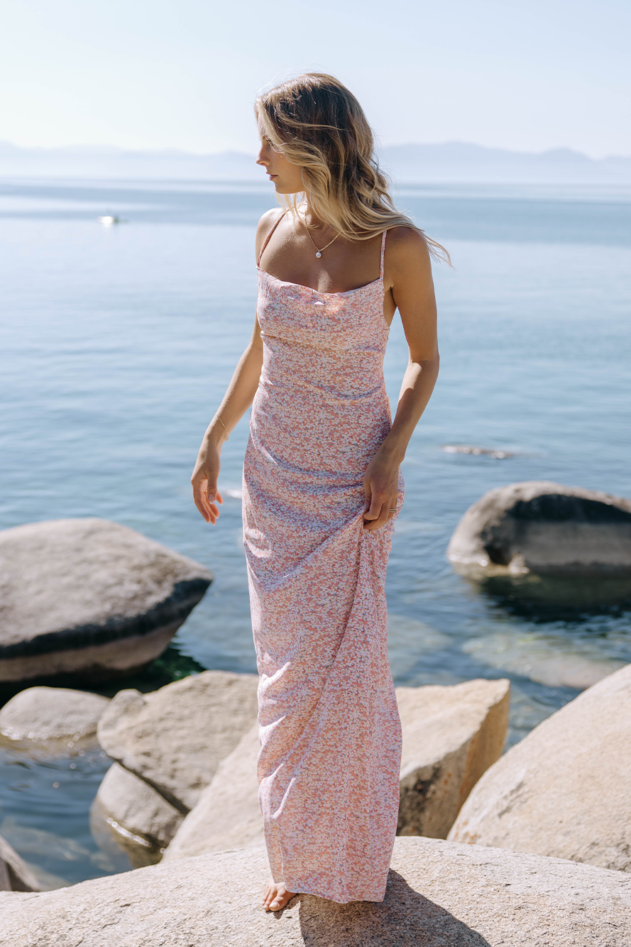 In The Air Maxi Dress Pink | Fortunate One