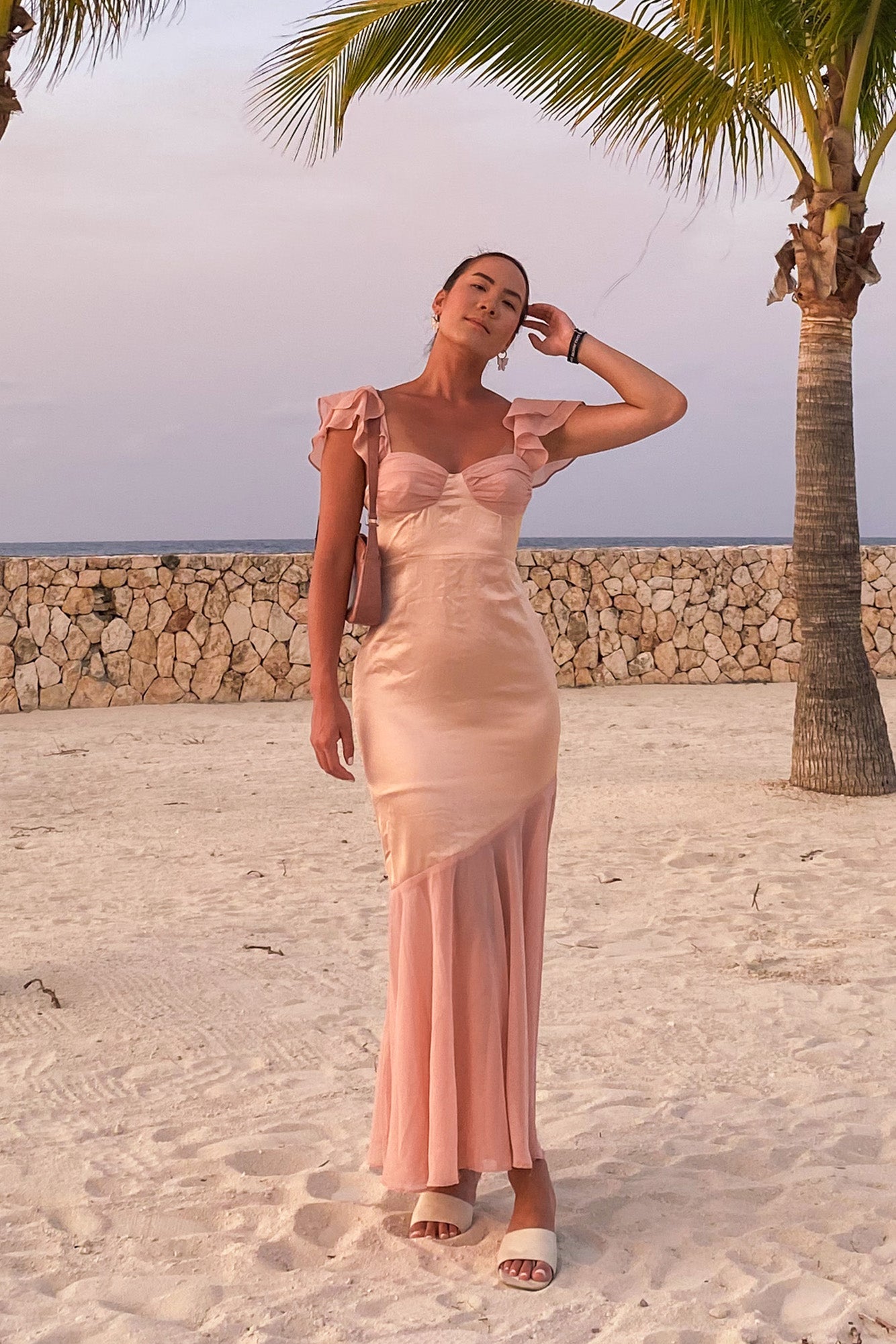 Pretty Wishes Maxi Dress Pink Size L Pretty Wishes Maxi Dress Pink Size L