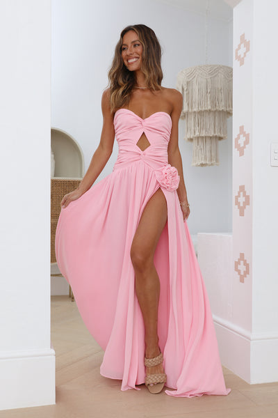 Runaway The Label Rosette Gown Pink