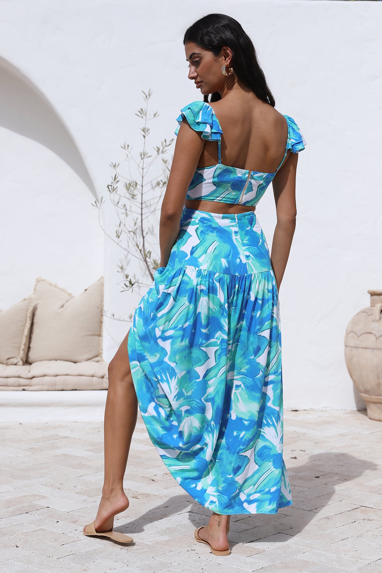 highway to heaven maxi dress blue highway to heaven maxi dress blue Brittany Chiffon Maxi Dress