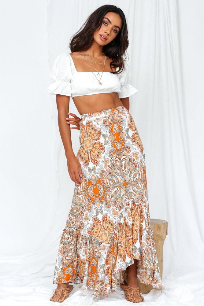 Blinding Lights Crop Top White
